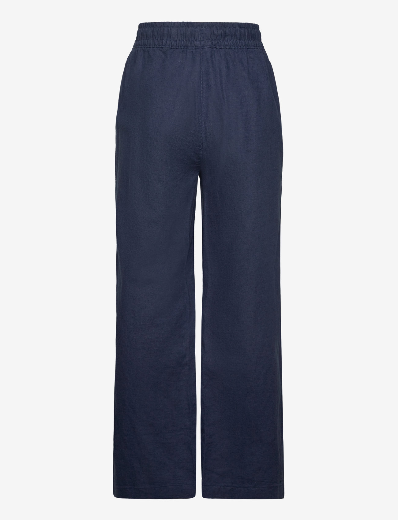 GANT - COTTON LINEN PANTS - byxor - marine - 1