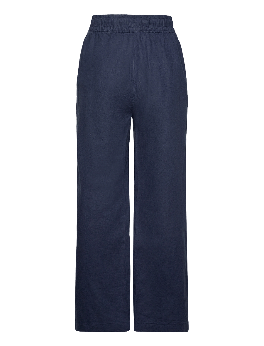 Gant - COTTON LINEN PANTS - bukser - marine - 1