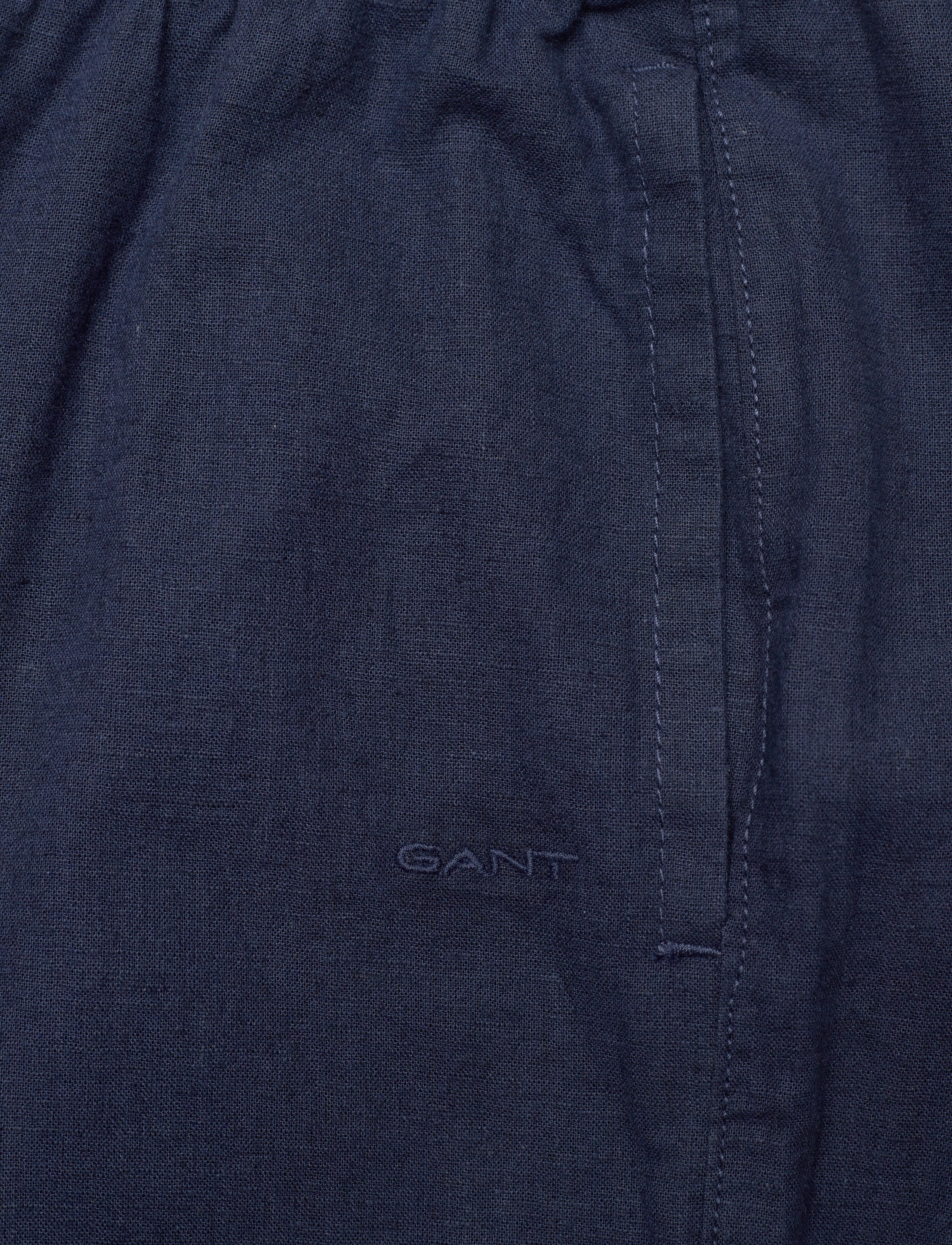 Gant - COTTON LINEN PANTS - leinen-kleidung - marine - 2
