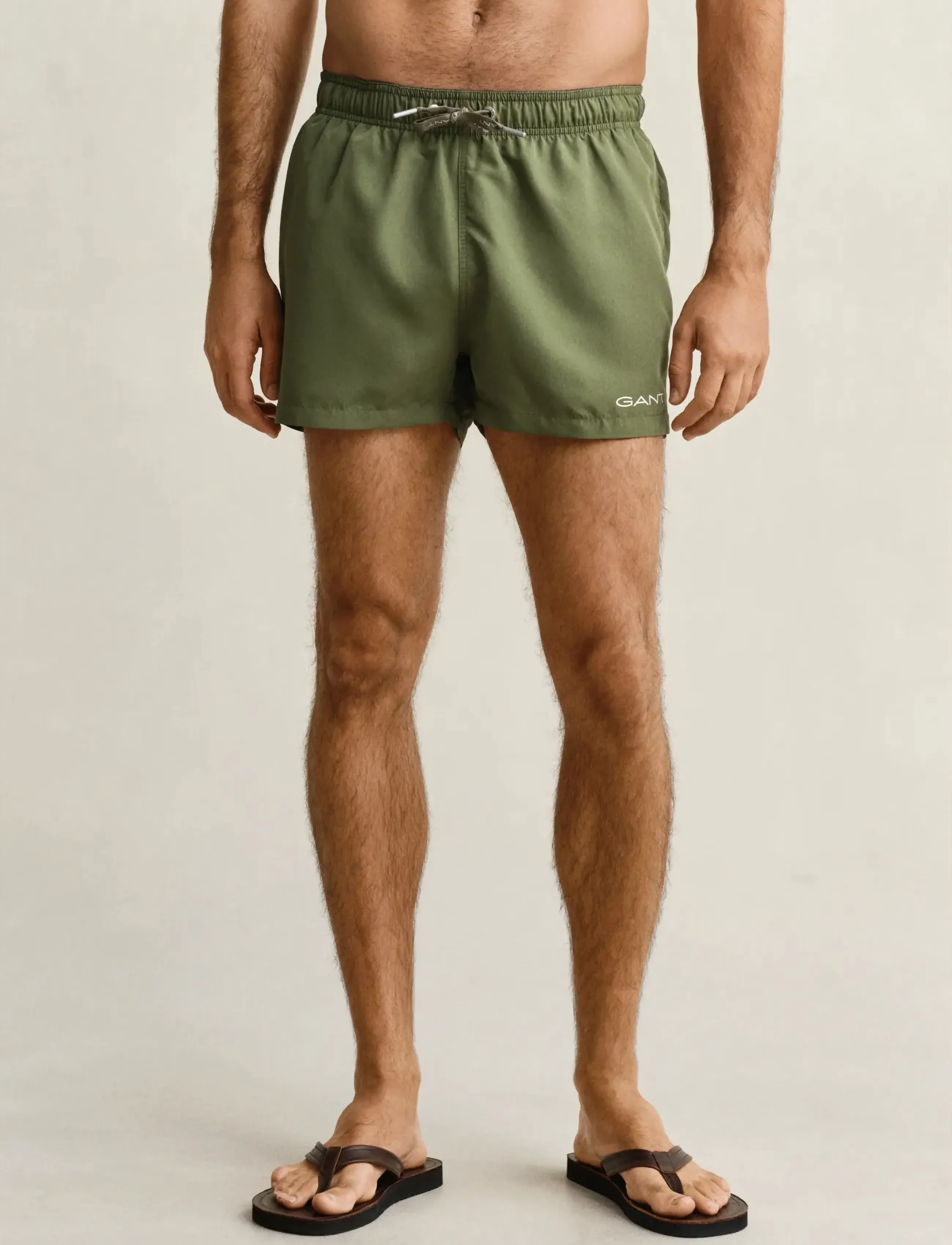 Gant - QUICK DRY LOGO SWIM SHORTS - badeshorts - dry herb green - 3