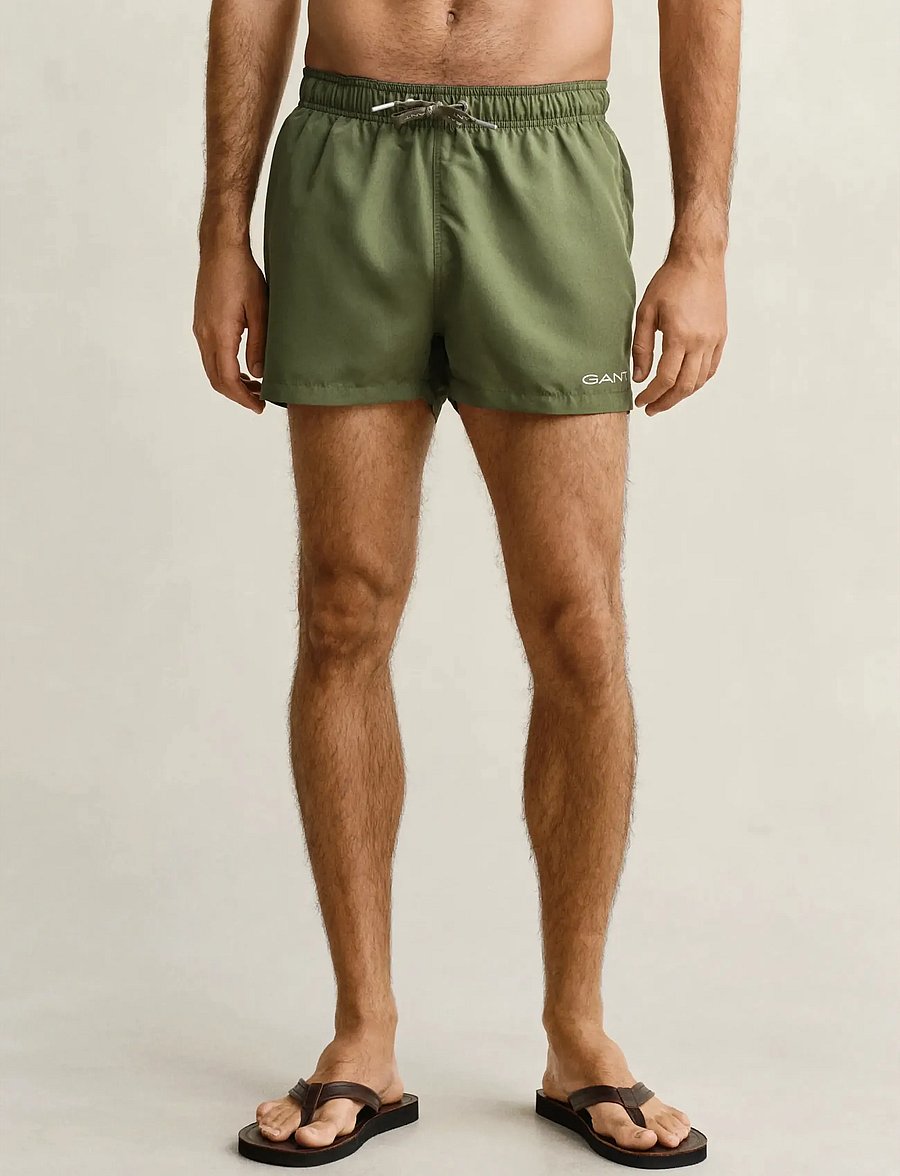 Gant - QUICK DRY LOGO SWIM SHORTS - badeshorts - dry herb green - 3