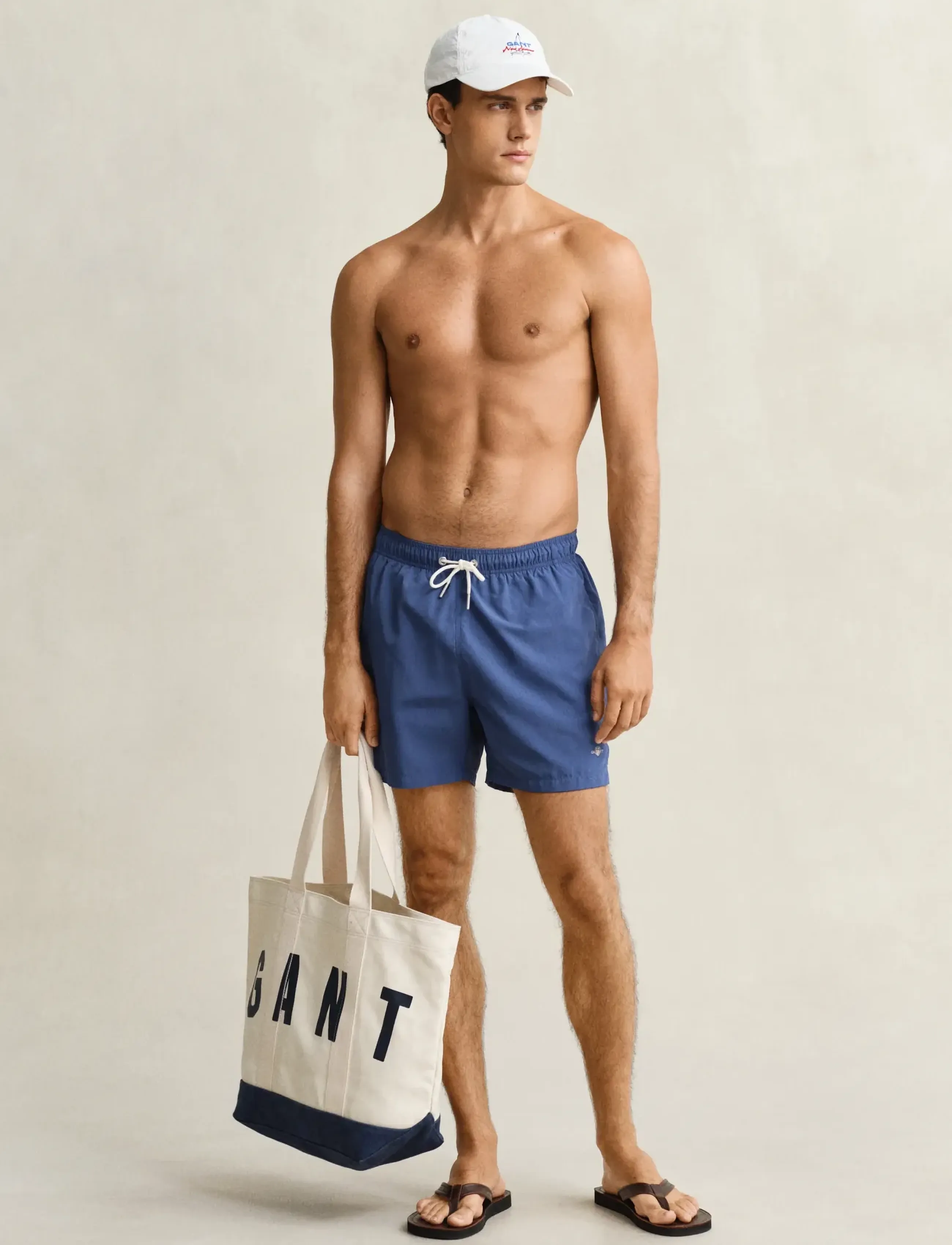 Gant Swim Shorts, Mænd, Badeshorts, Blå, Str: XXL