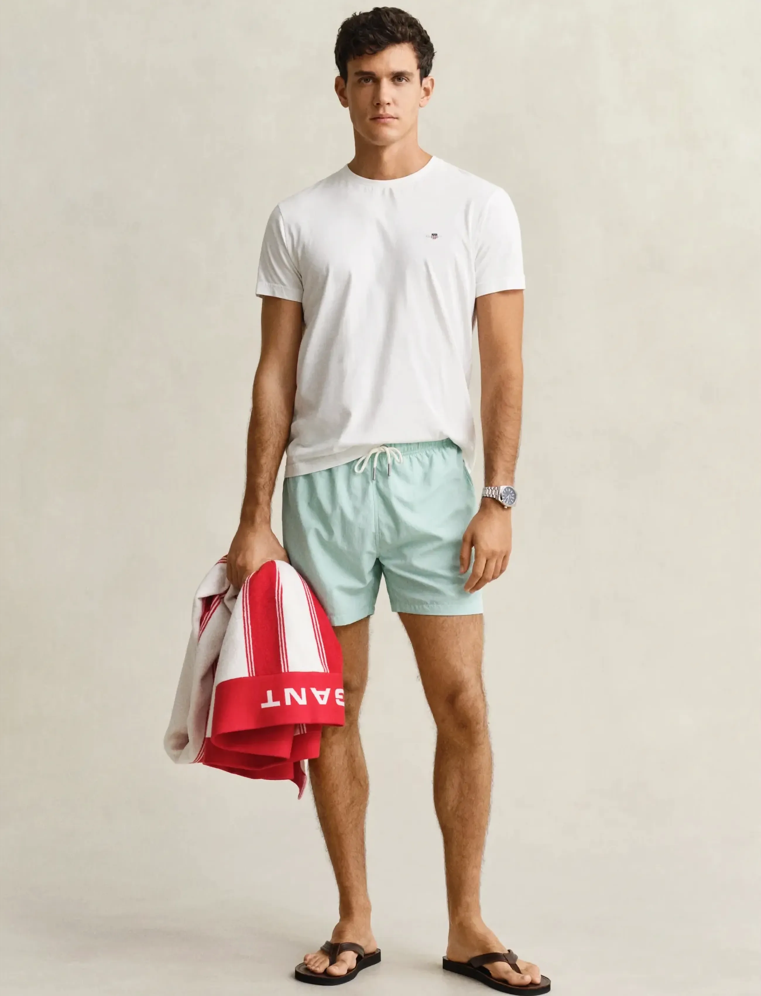 Gant Swim Shorts, Mænd, Badeshorts, Grøn, Str: XL