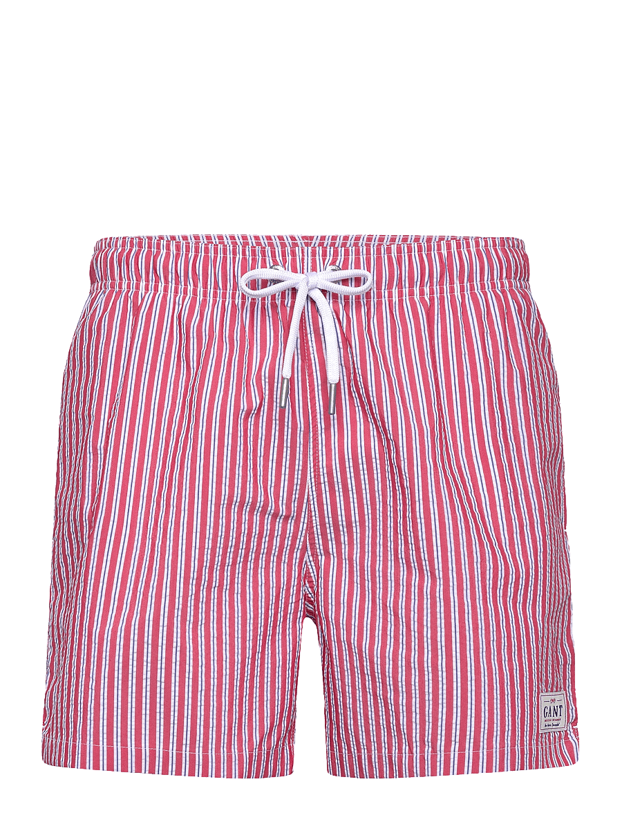 Gant - SEERSUCKER SWIM SHORTS - badeshorts - bright red - 1