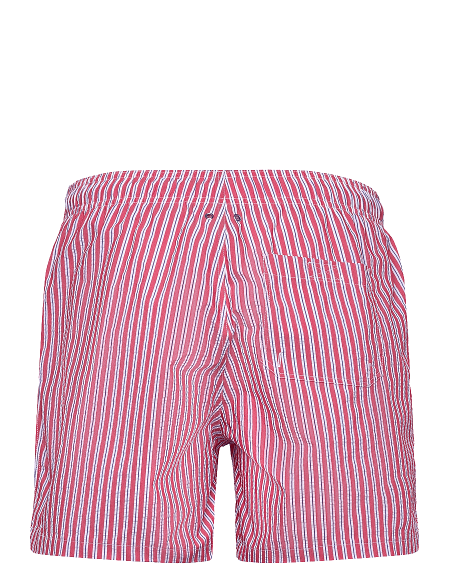 Gant - SEERSUCKER SWIM SHORTS - badeshorts - bright red - 2
