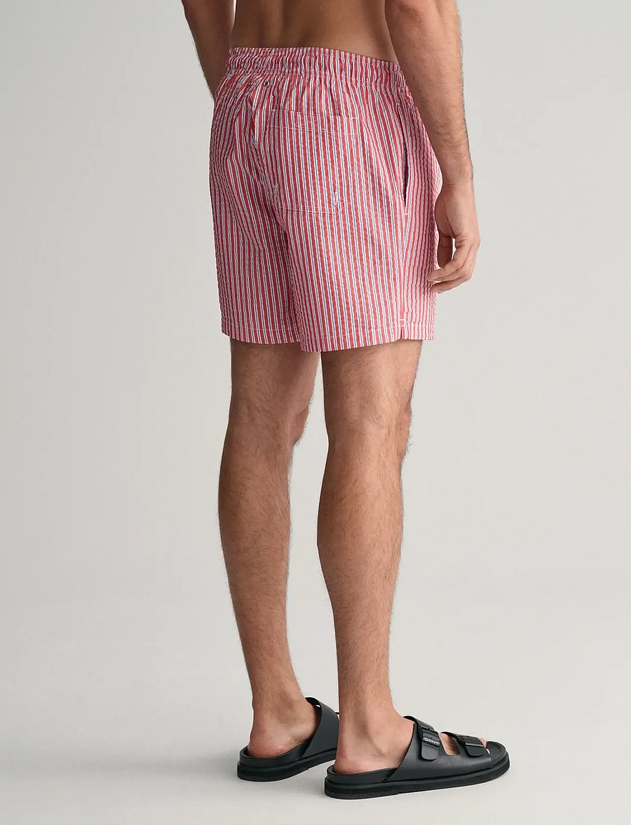 Gant - SEERSUCKER SWIM SHORTS - badeshorts - bright red - 3