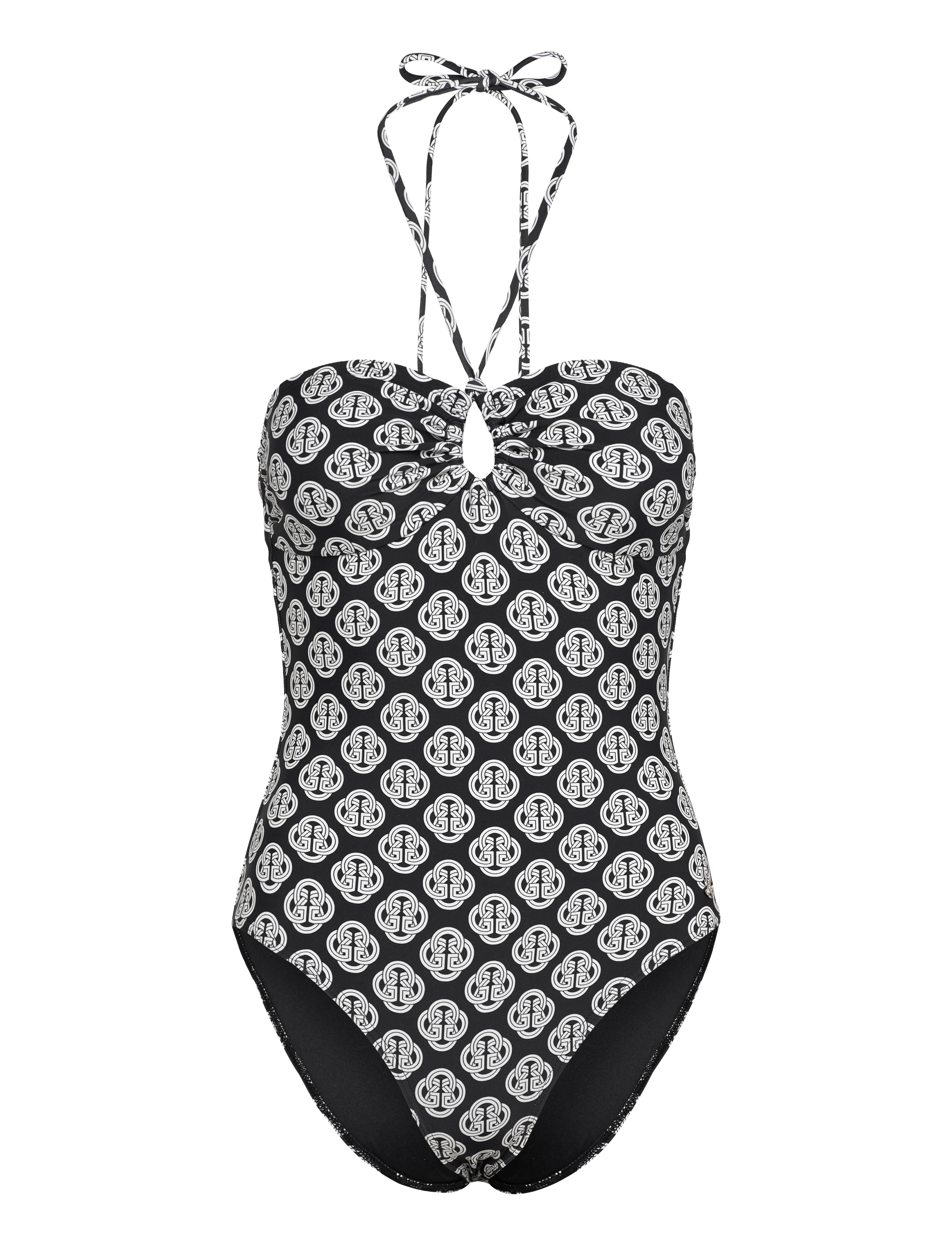 GANT Monogram Print Badeanzug Schwarz - XS - Damen
