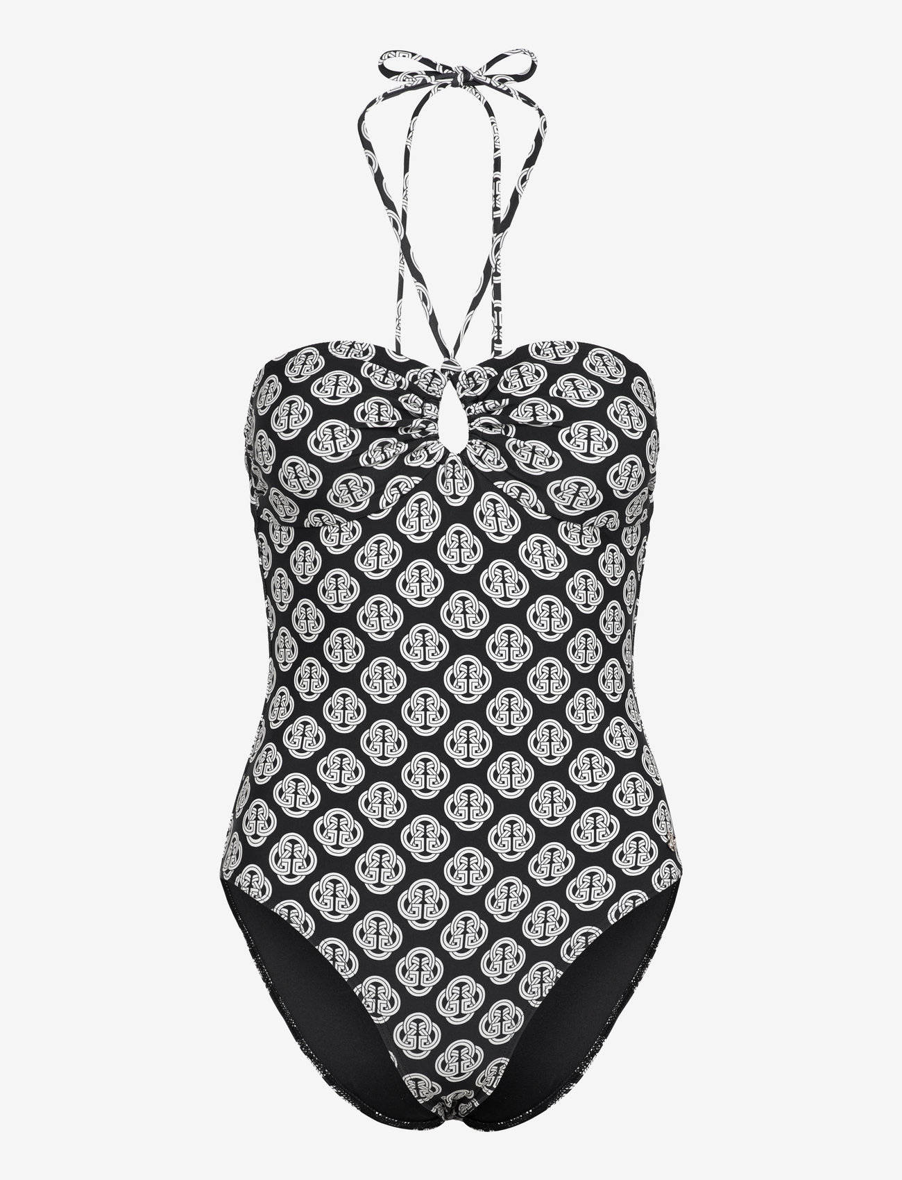 GANT - MONOGRAM PRINT SWIMSUIT - badedragter - black - 1