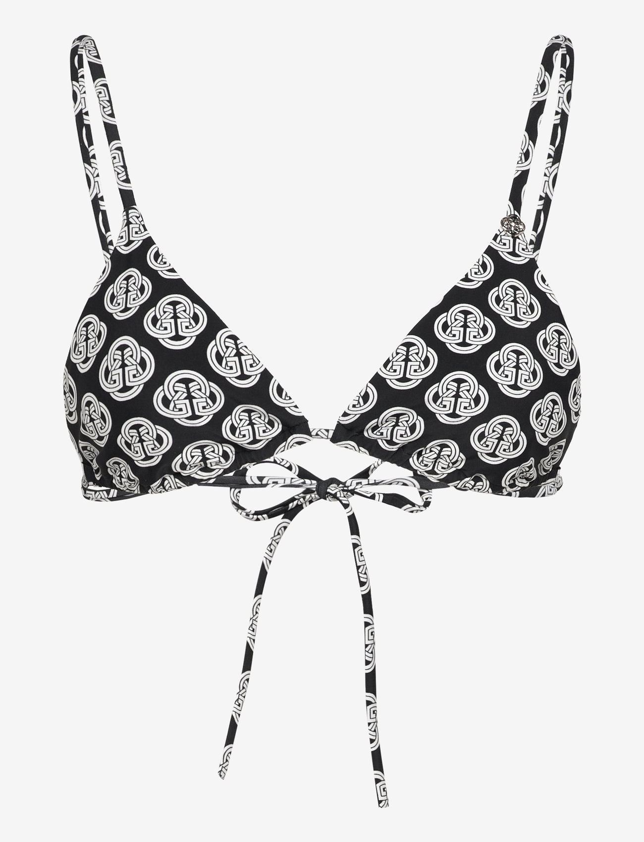 GANT - MONOGRAM PRINT TRIANGLE TOP - dreieck-bikini-oberteile - black - 0