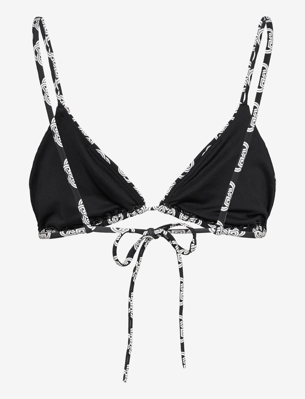 GANT - MONOGRAM PRINT TRIANGLE TOP - dreieck-bikini-oberteile - black - 1