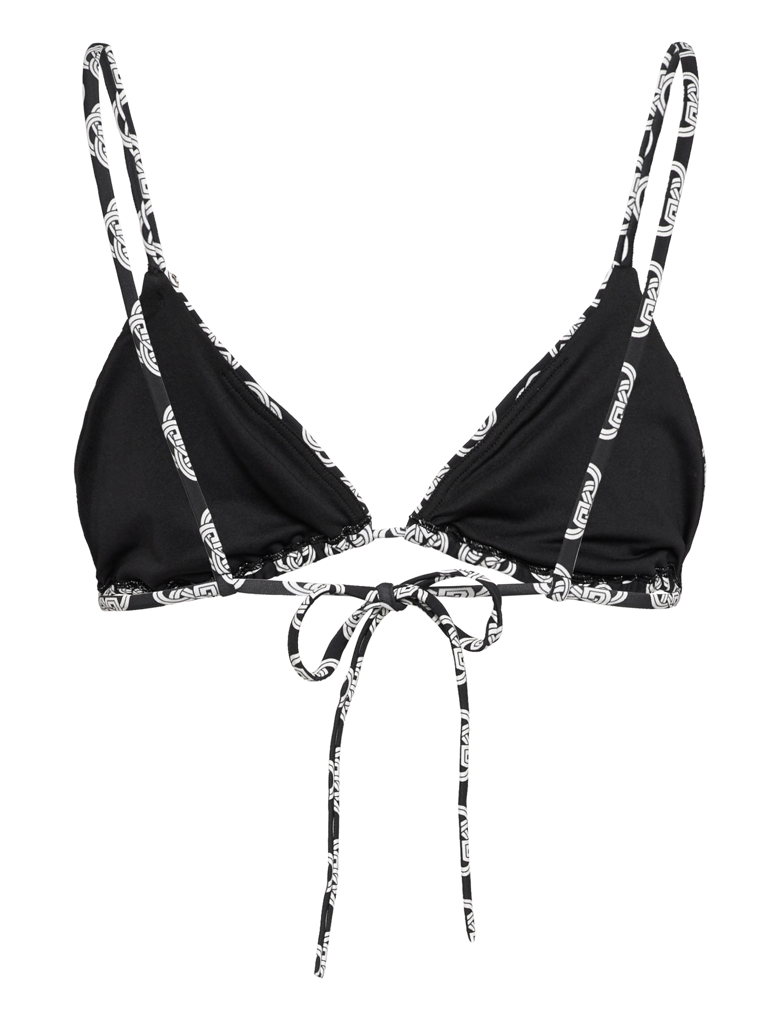 Gant - MONOGRAM PRINT TRIANGLE TOP - dreieck-bikini-oberteile - black - 2