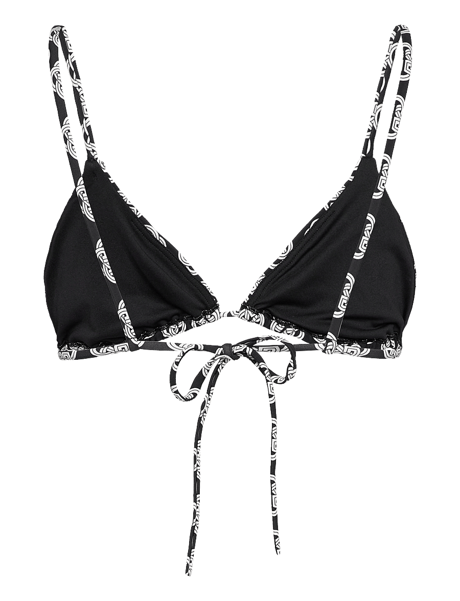 Gant - MONOGRAM PRINT TRIANGLE TOP - driehoekige bikini - black - 2