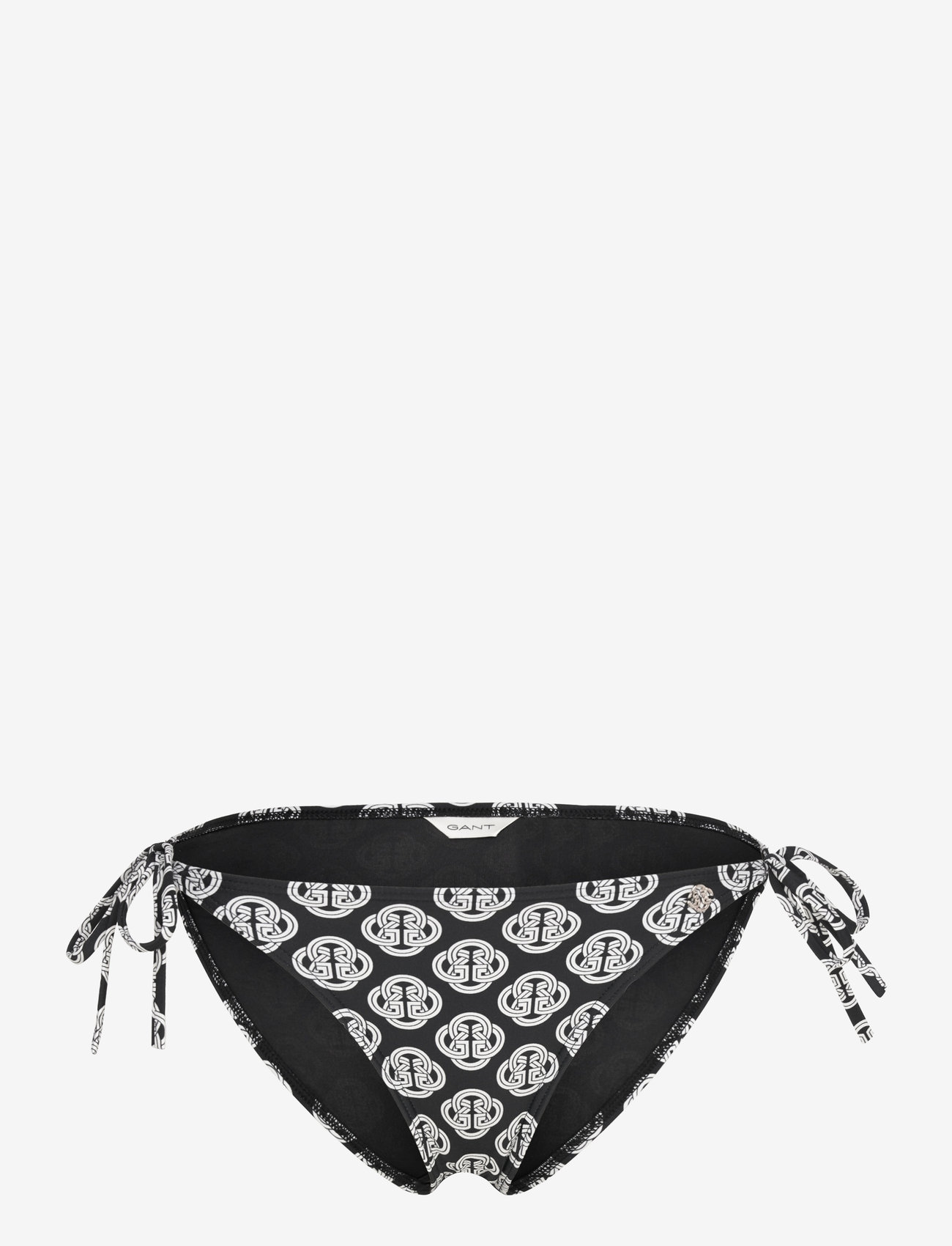 GANT - MONOGRAM PRINT TIE SIDE BOTTOM - side tie bikinis - black - 0
