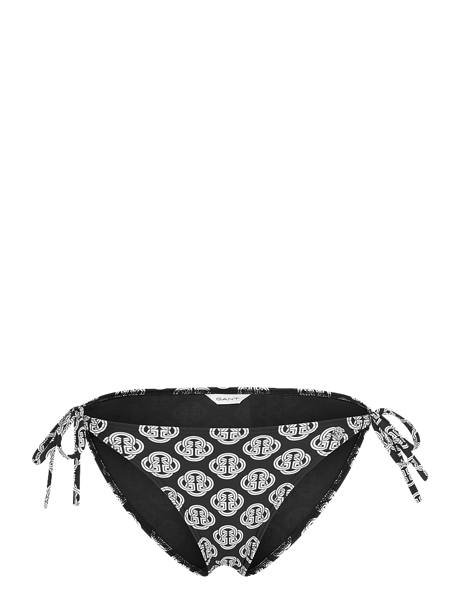 Gant - MONOGRAM PRINT TIE SIDE BOTTOM - bikinis mit seitenbändern - black - 1