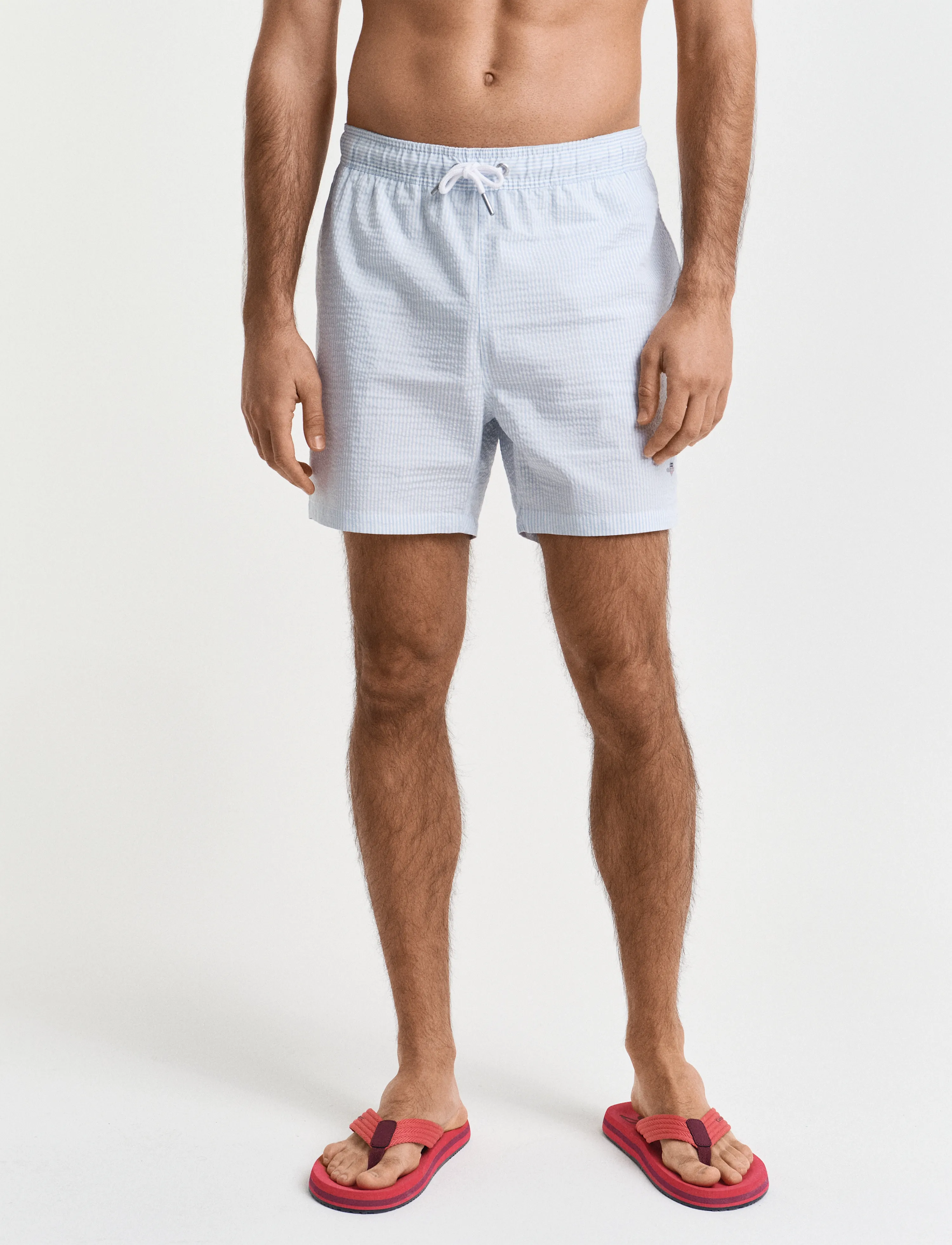 Gant - SEERSUCKER SWIM SHORTS - fresh blue - 3