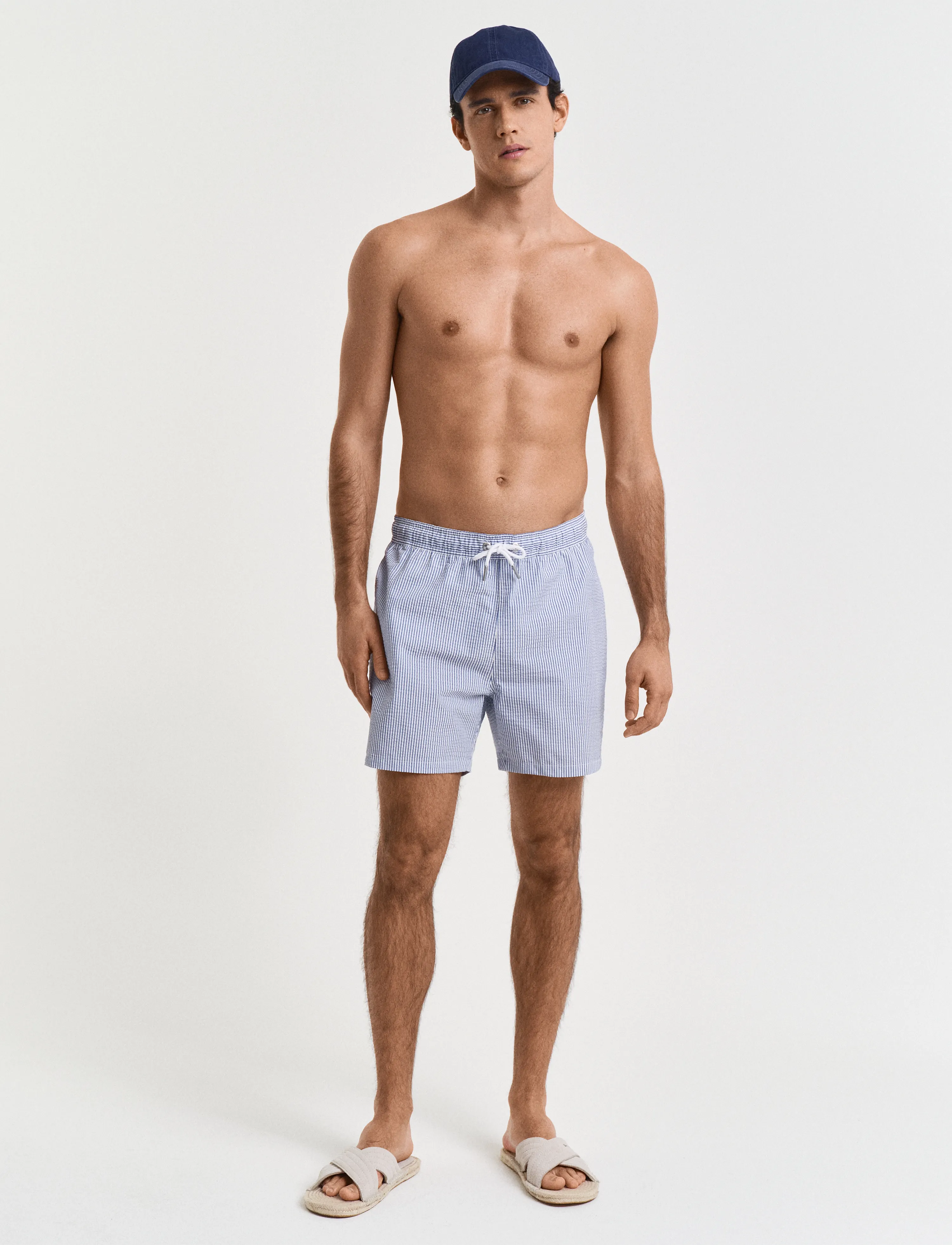 Gant SEERSUCKER SWIM SHORTS - Kläder - RICH BLUE / blue