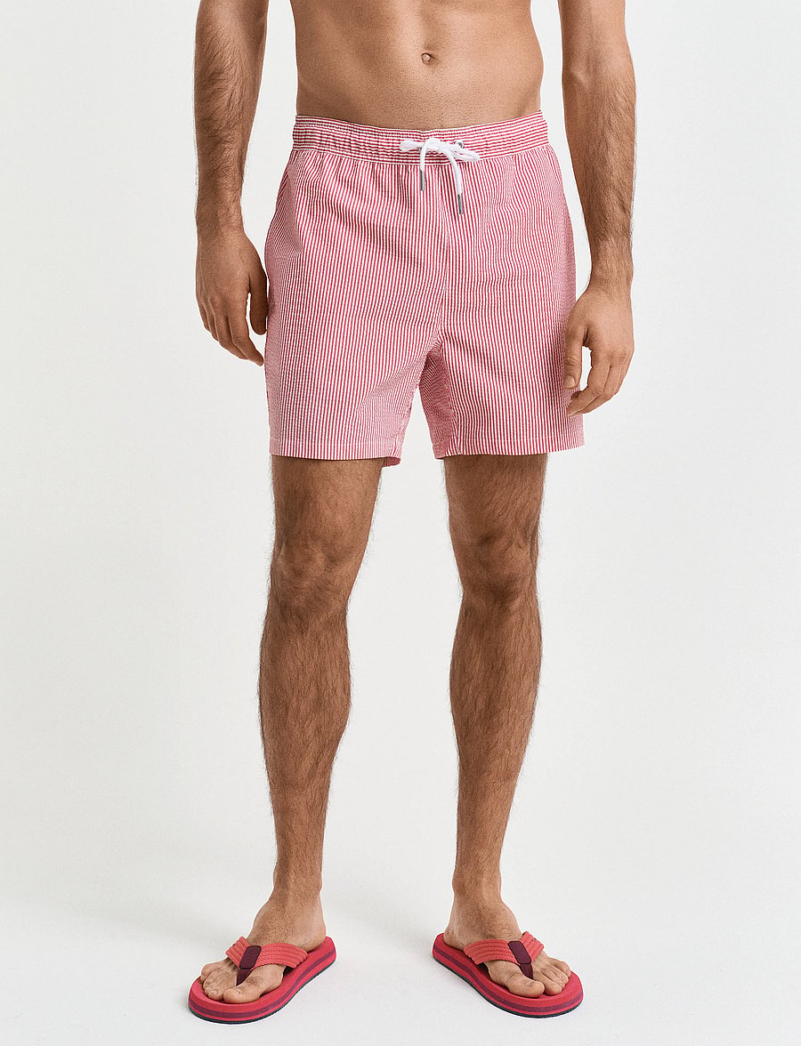 Gant - SEERSUCKER SWIM SHORTS - ruby red - 3