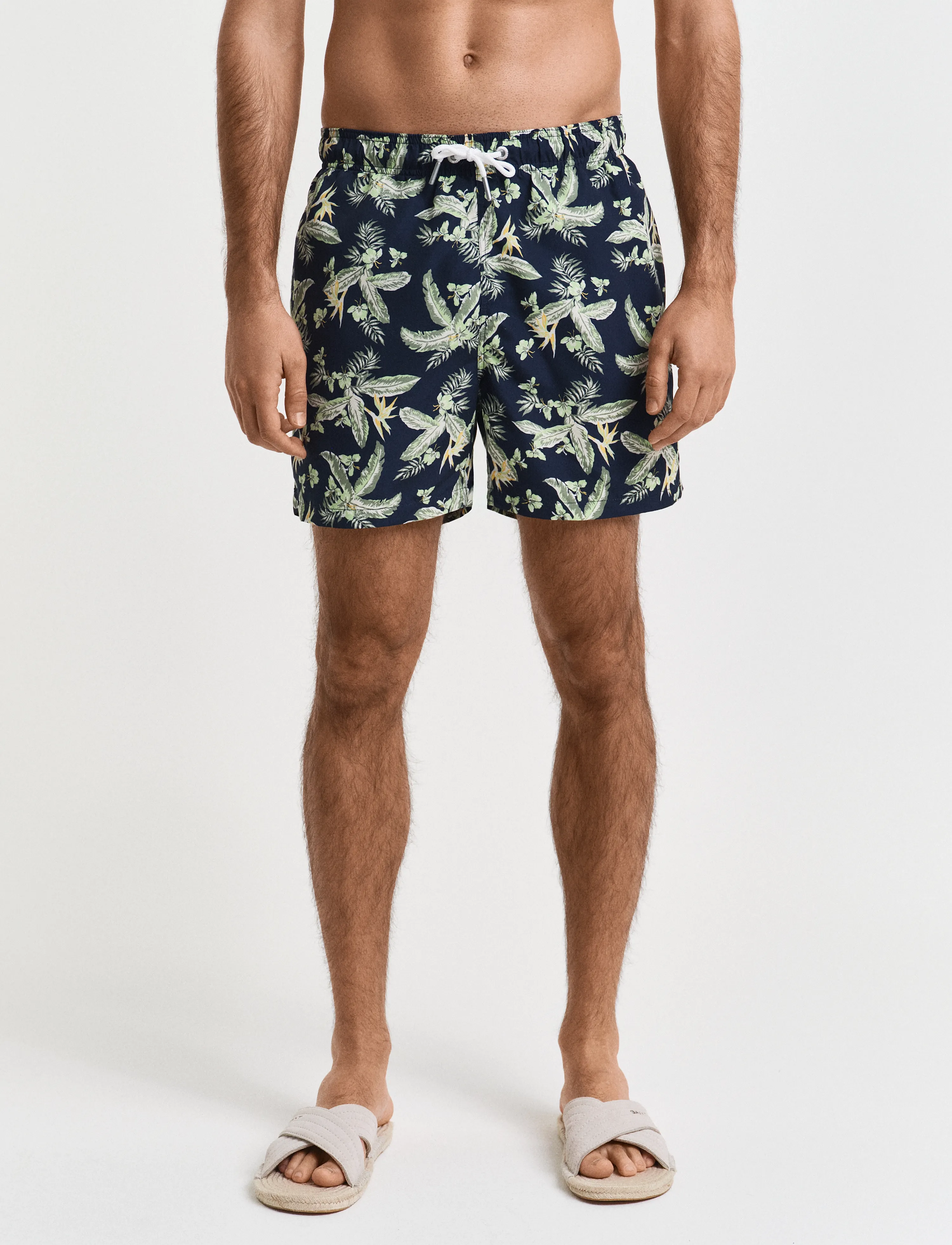 Gant - TROPICAL LEAVES PRINT SWIM SHORTS - evening blue - 3