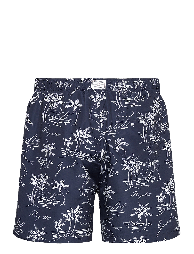 Gant - ISLAND PRINT SWIM SHORTS - shorts de bain - evening blue - 1