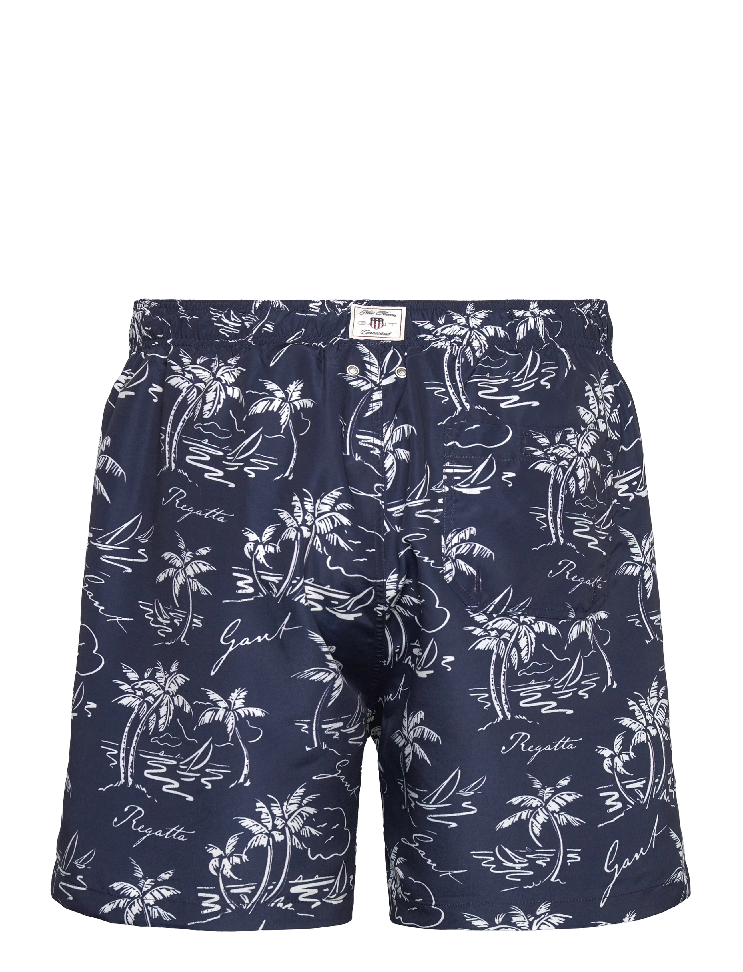 Gant - ISLAND PRINT SWIM SHORTS - badehose - evening blue - 1