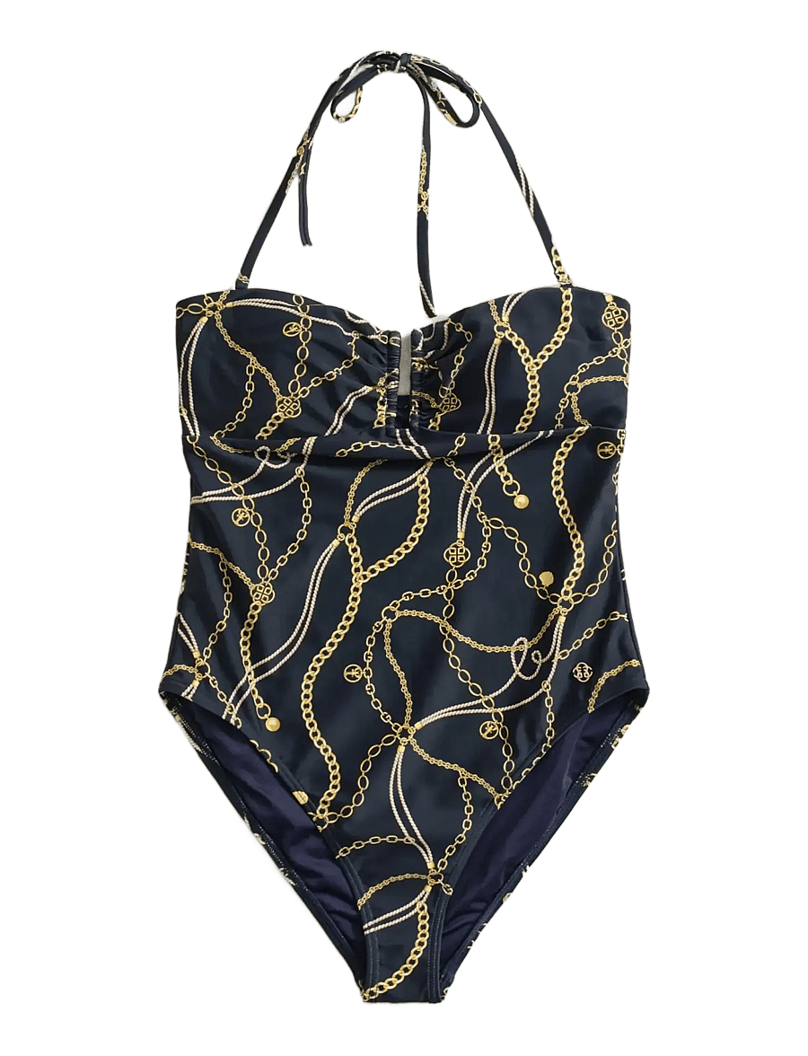 Gant - PRINTED PADDED SWIMSUIT - badeanzüge - evening blue - 1