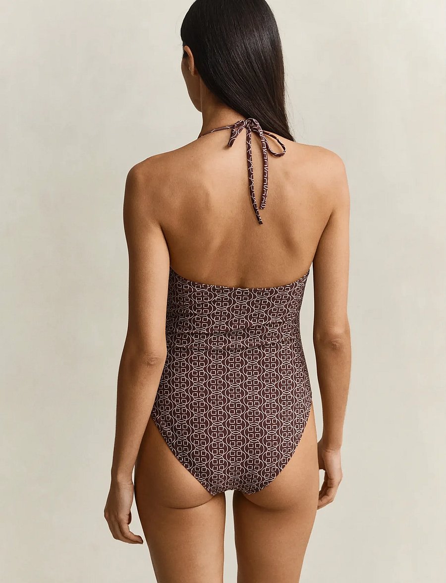 Gant - PRINTED PADDED SWIMSUIT - badeanzüge - fresh soil - 2