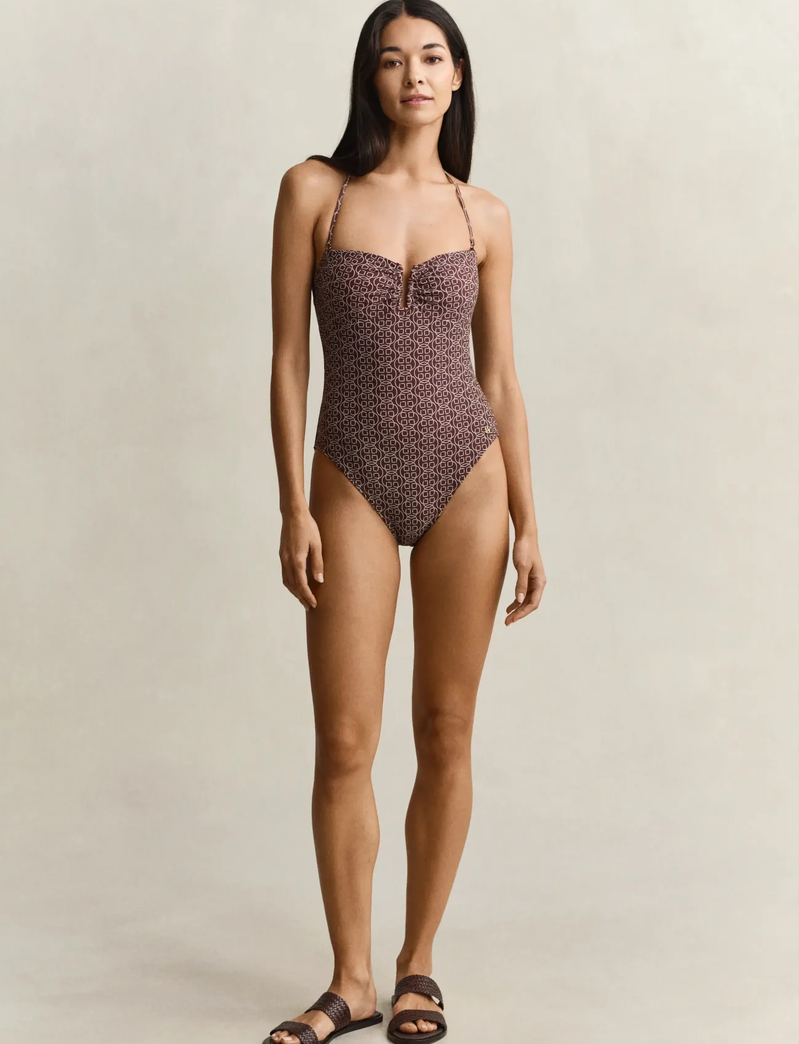 Gant - PRINTED PADDED SWIMSUIT - swimsuits - fresh soil - 4