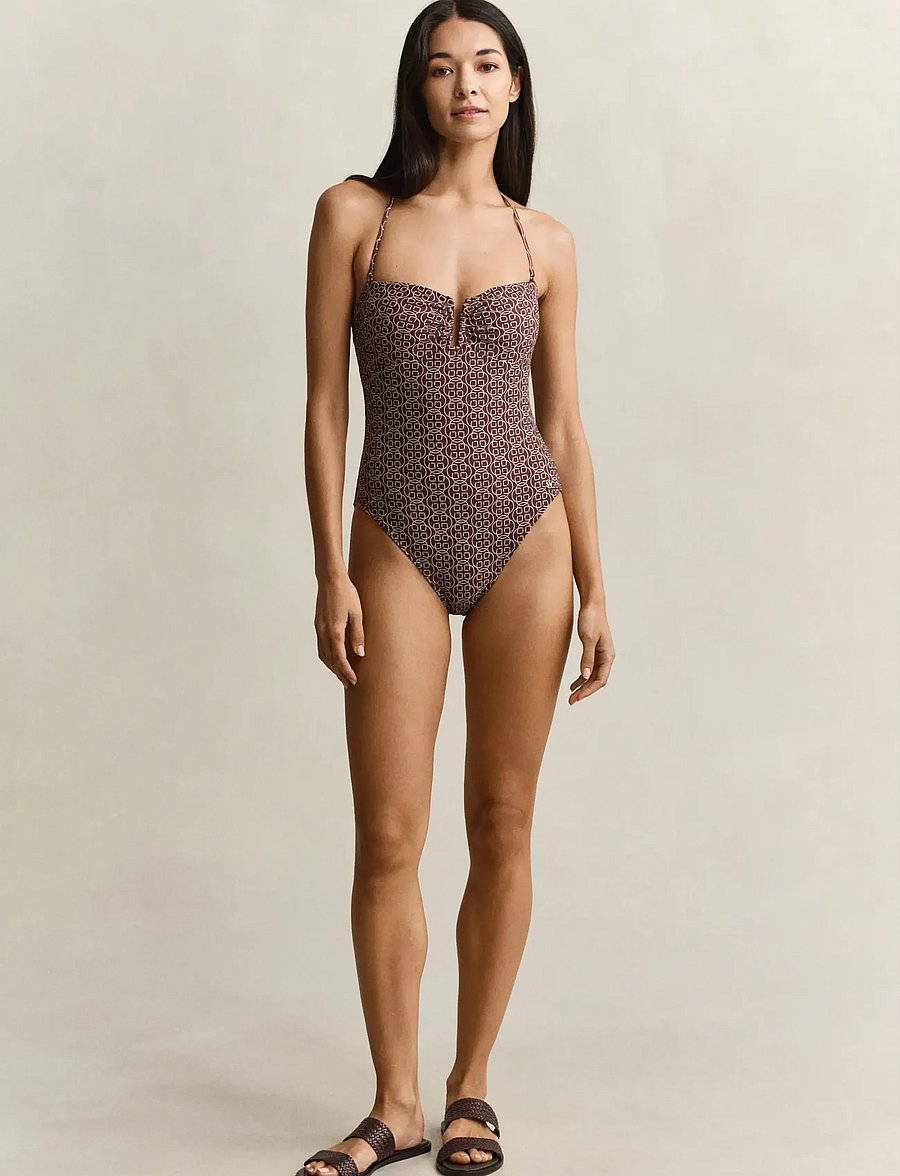 Gant - PRINTED PADDED SWIMSUIT - badeanzüge - fresh soil - 4