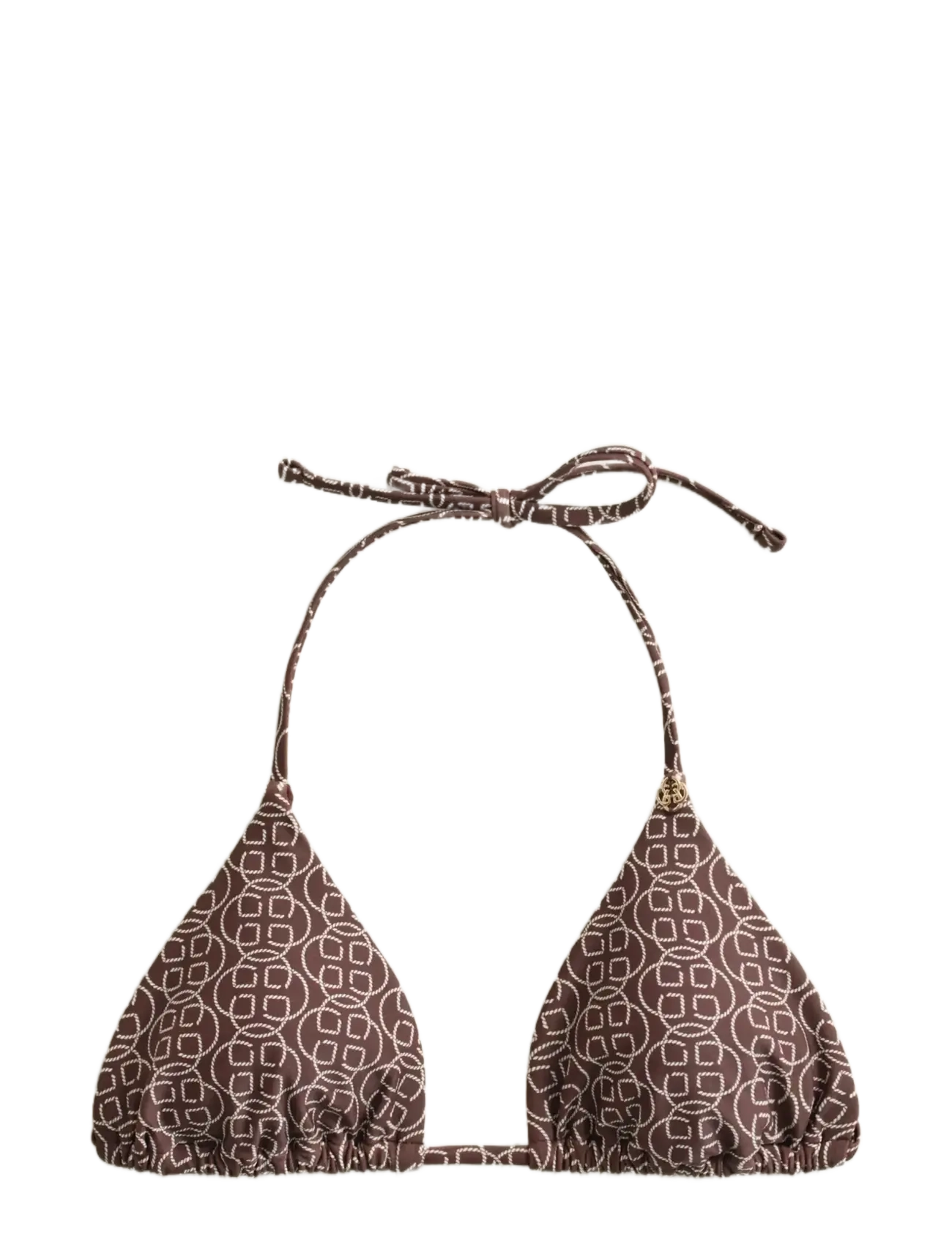 GANT PRINTED PADDED TRIANGLE TOP - Trekantsbikinier - FRESH SOIL / brown