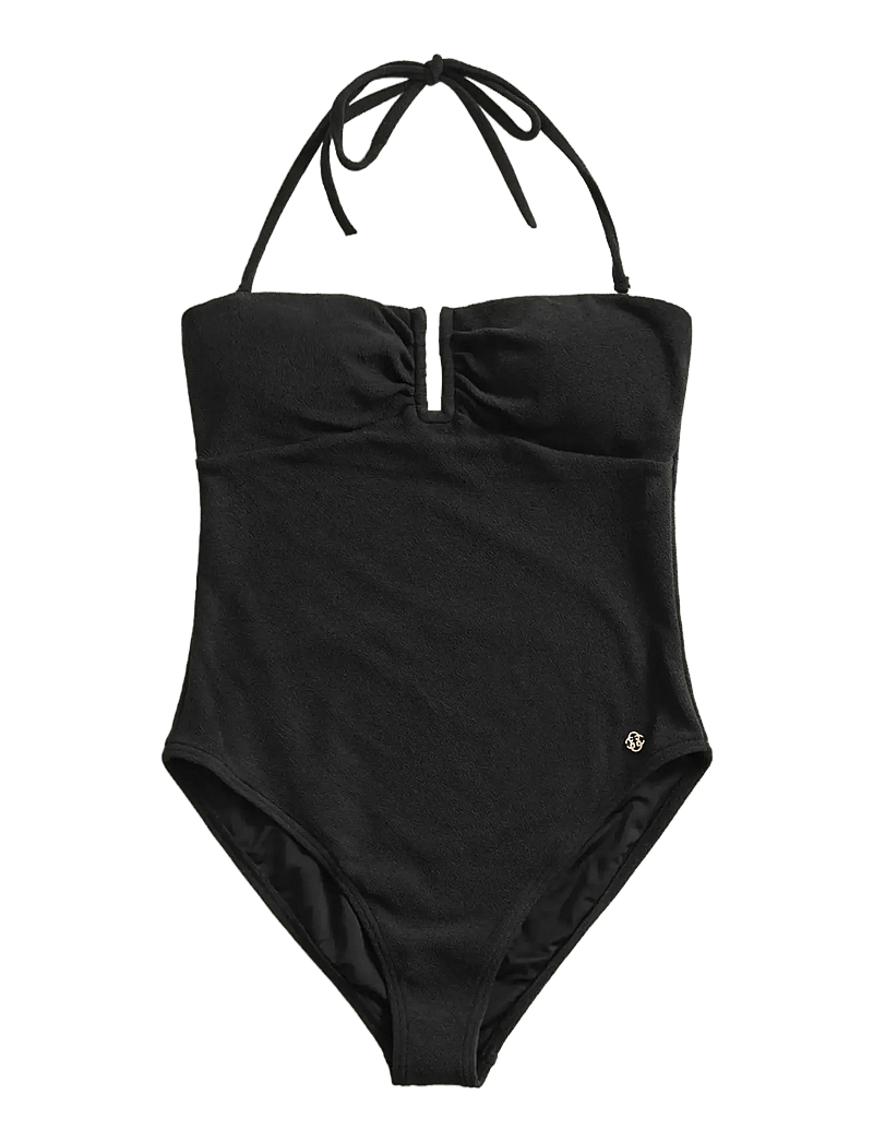 Gant - CRINKLE SWIMSUIT - badeanzüge - black - 1