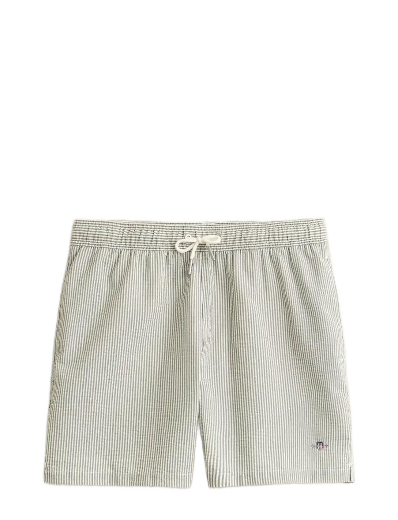 Gant STRIPED SEERSUCKER SWIM SHORTS - Badebukser - DRY HERB GREEN / khaki/green