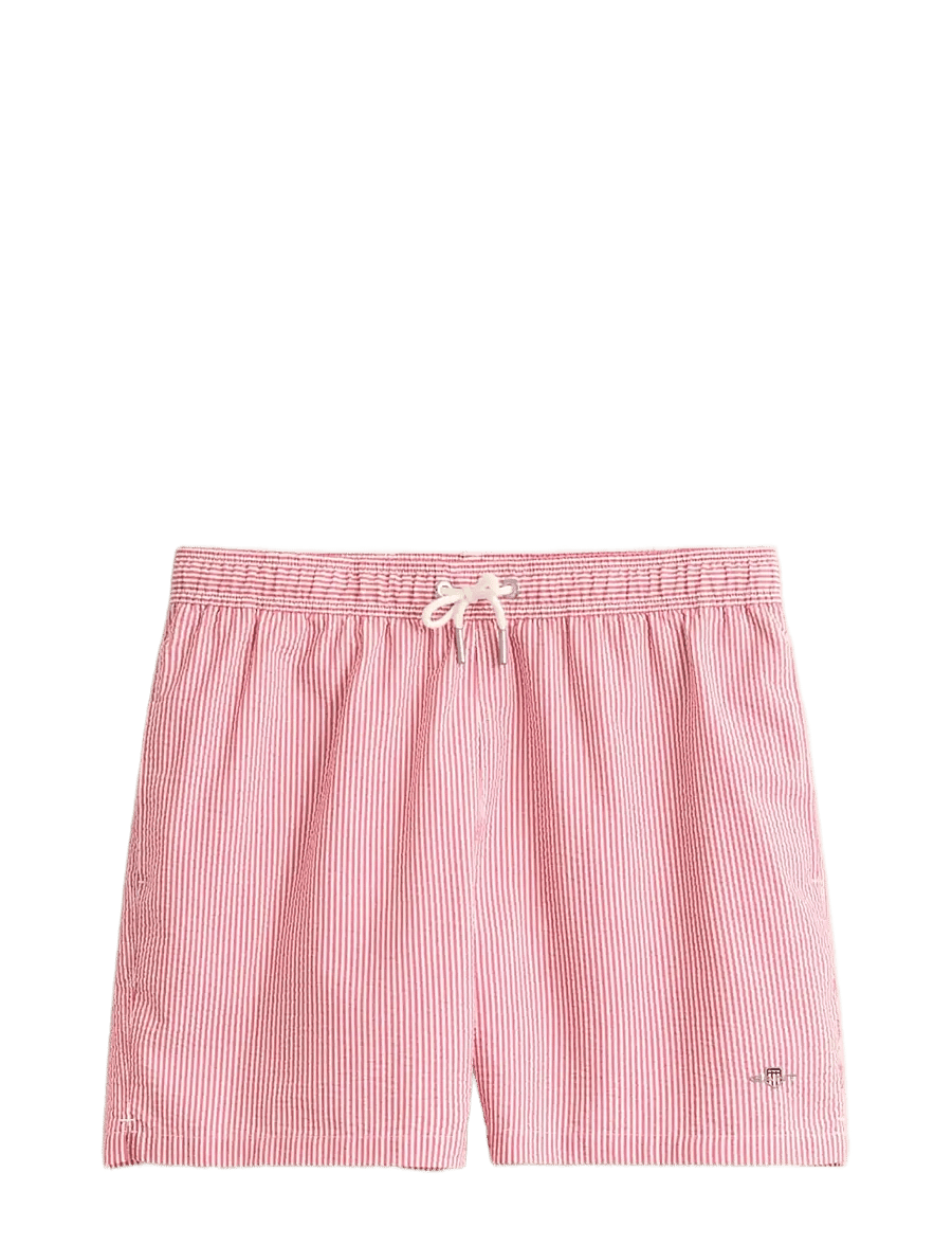 Gant - STRIPED SEERSUCKER SWIM SHORTS - badeshorts - rose red - 1