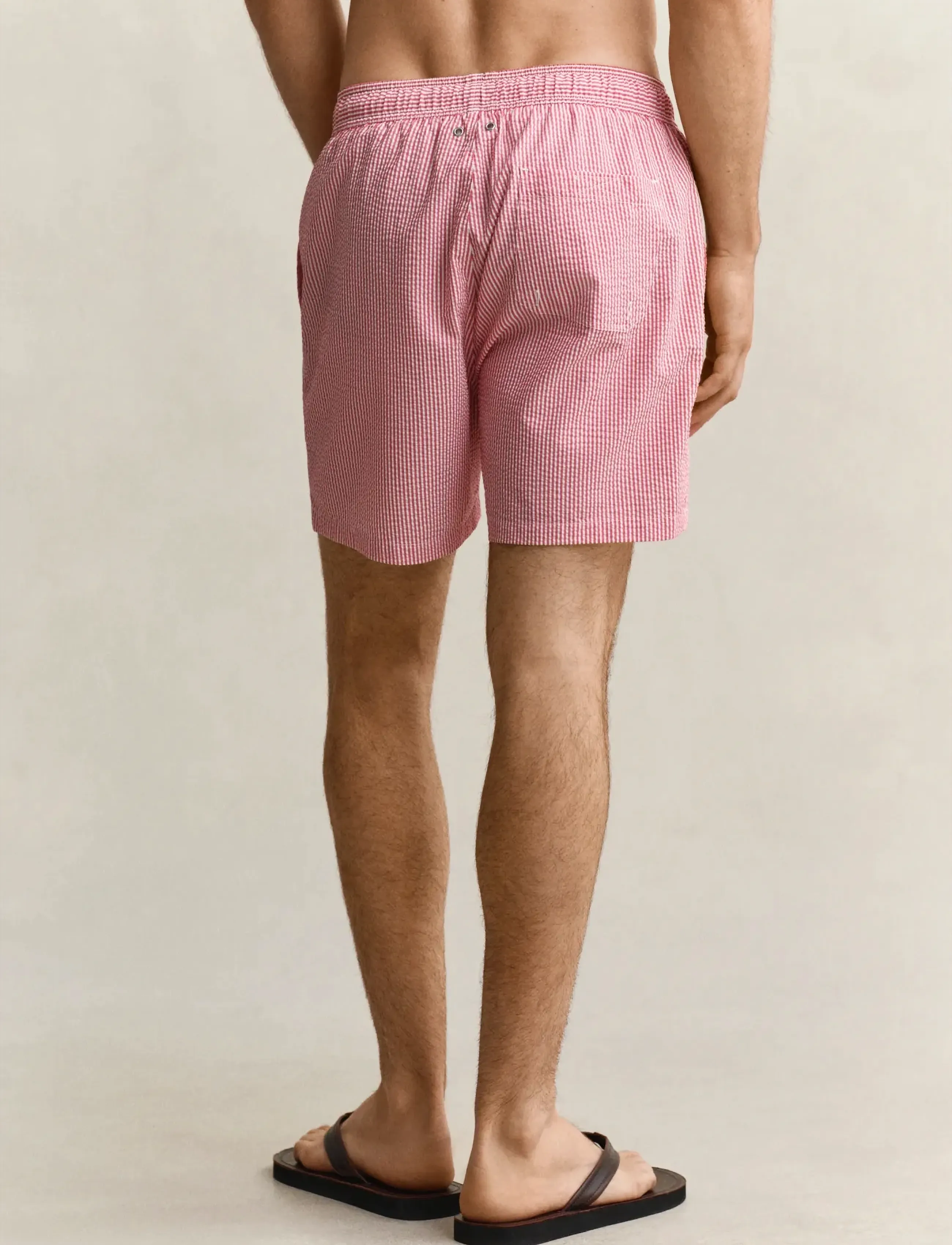 Gant - STRIPED SEERSUCKER SWIM SHORTS - badeshorts - rose red - 2