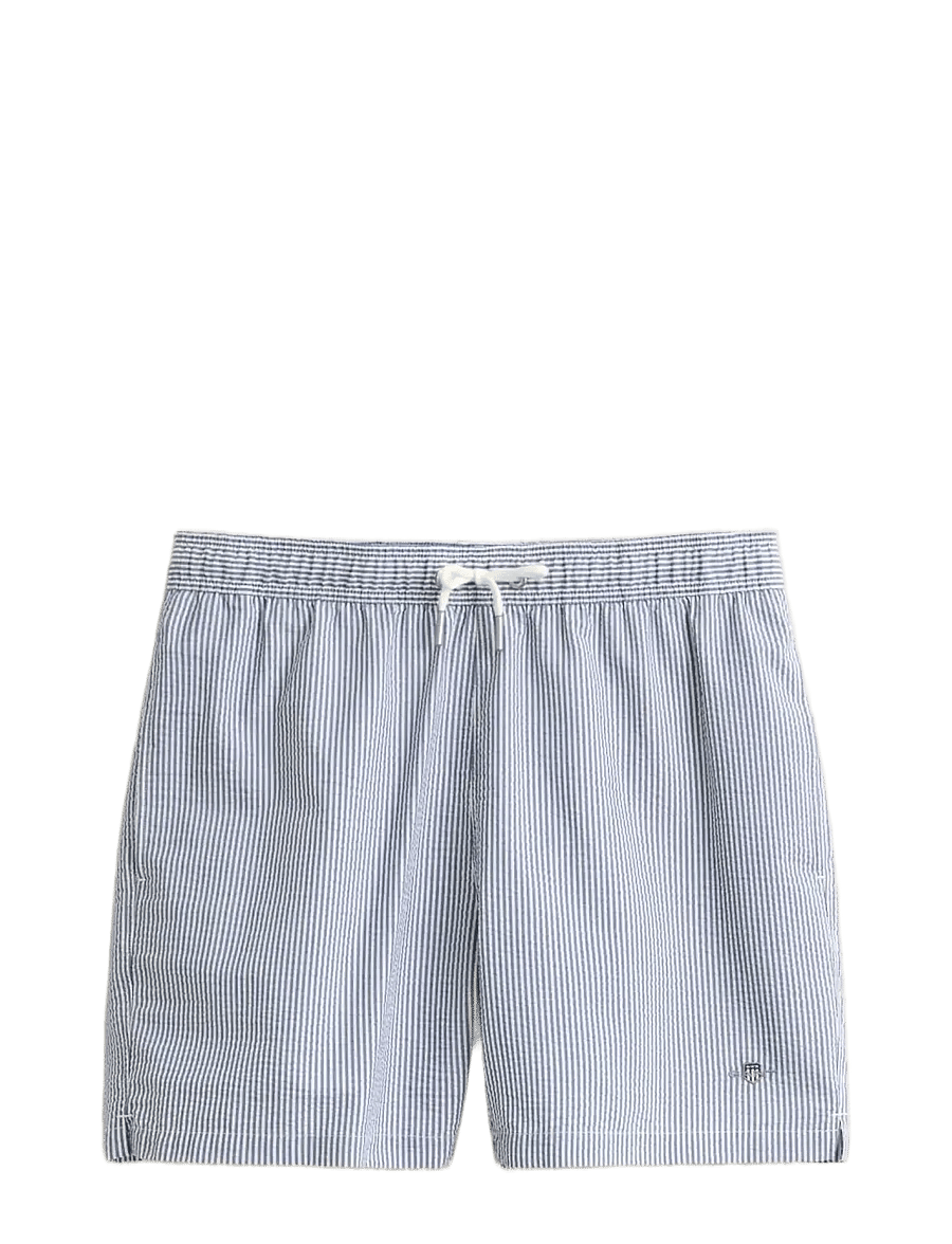 Gant - STRIPED SEERSUCKER SWIM SHORTS - badeshorts - vintage blue - 1
