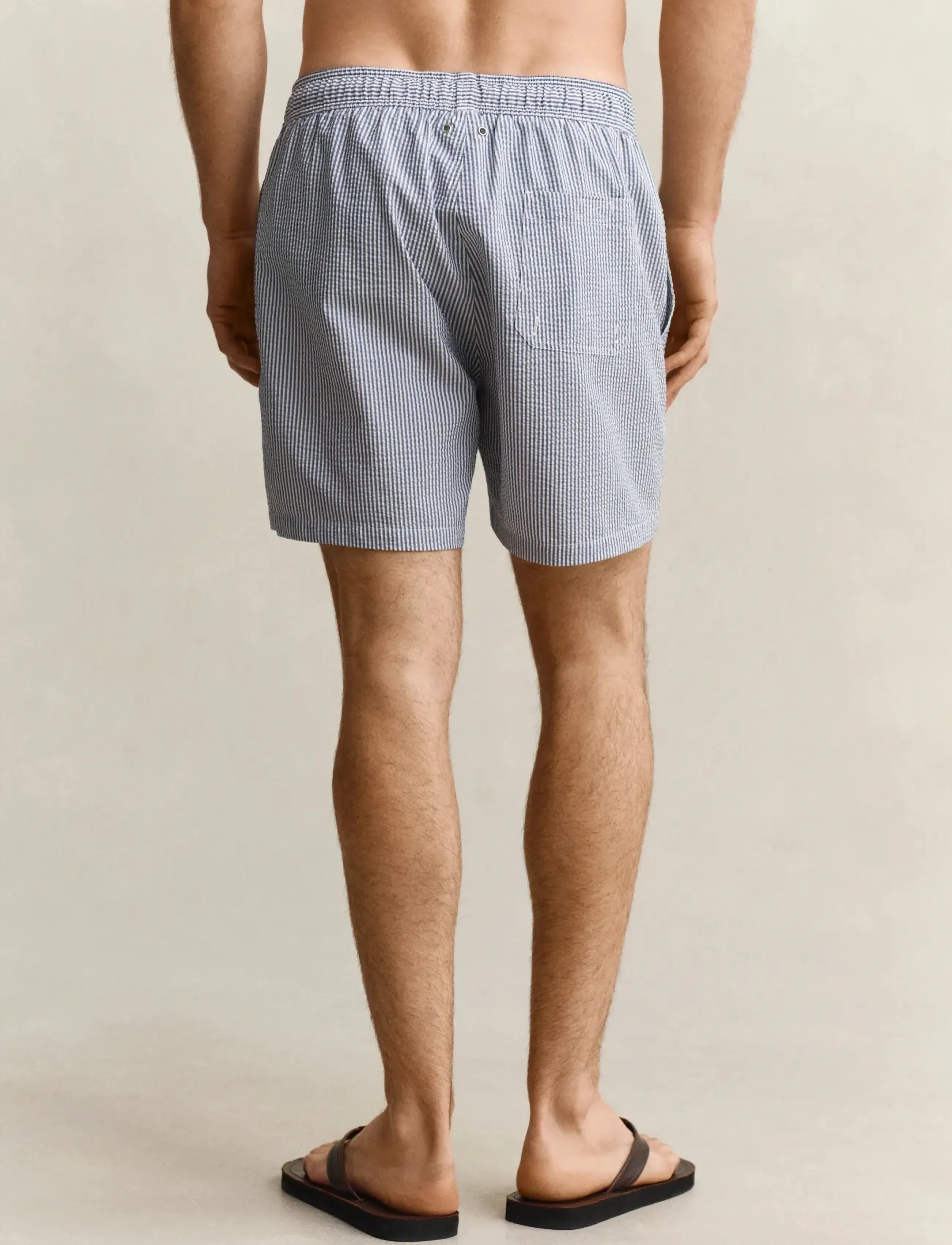 Gant - STRIPED SEERSUCKER SWIM SHORTS - badeshorts - vintage blue - 2