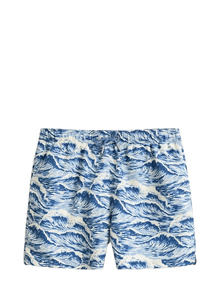 Gant - WAVES PRINT SWIM SHORTS - badeshorts - vintage blue - 1