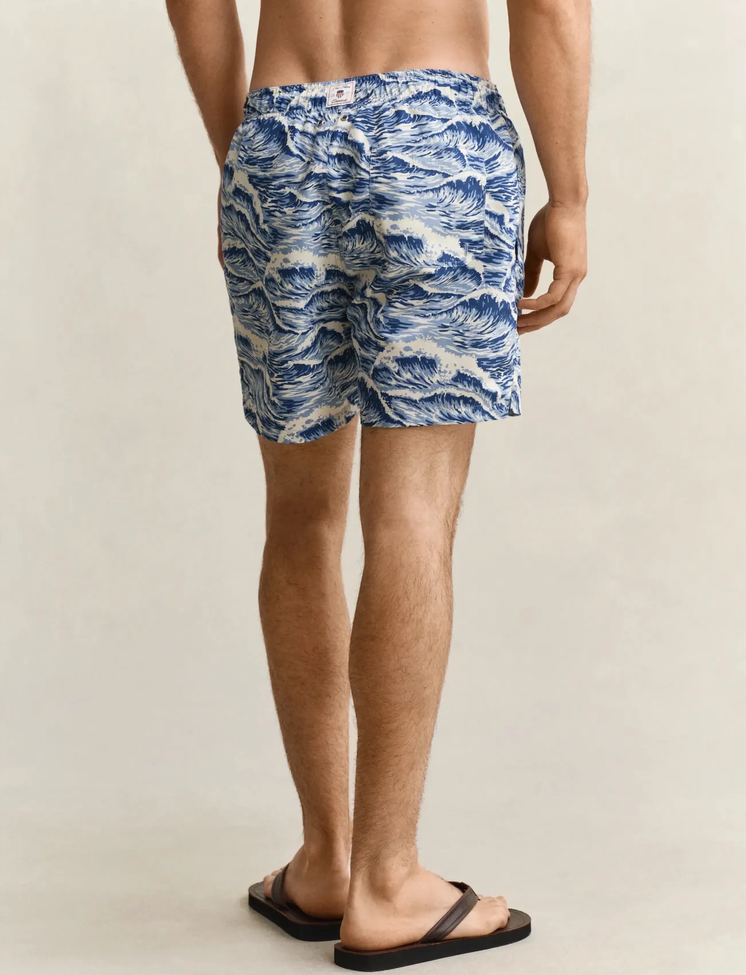 Gant - WAVES PRINT SWIM SHORTS - badeshorts - vintage blue - 2