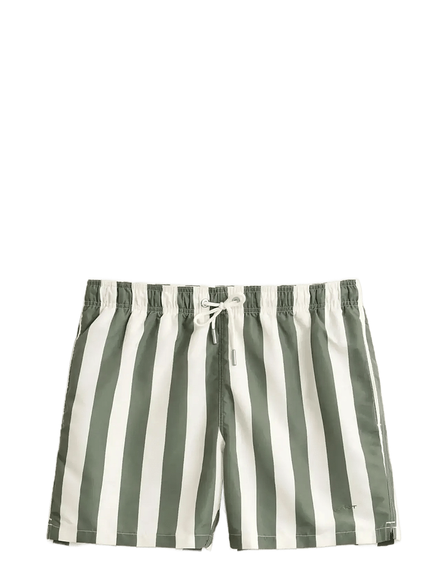 Gant - BLOCK STRIPED SWIM SHORTS - badeshorts - dry herb green - 1