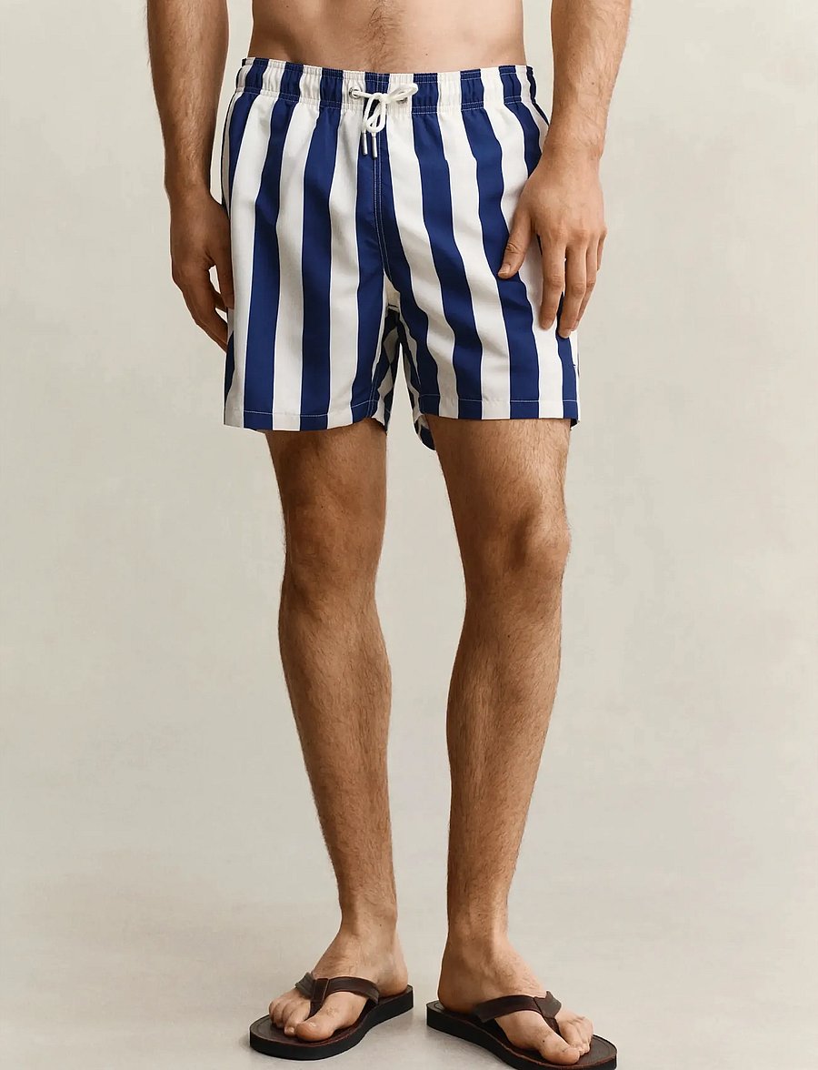 Gant - BLOCK STRIPED SWIM SHORTS - badeshorts - rich navy - 3