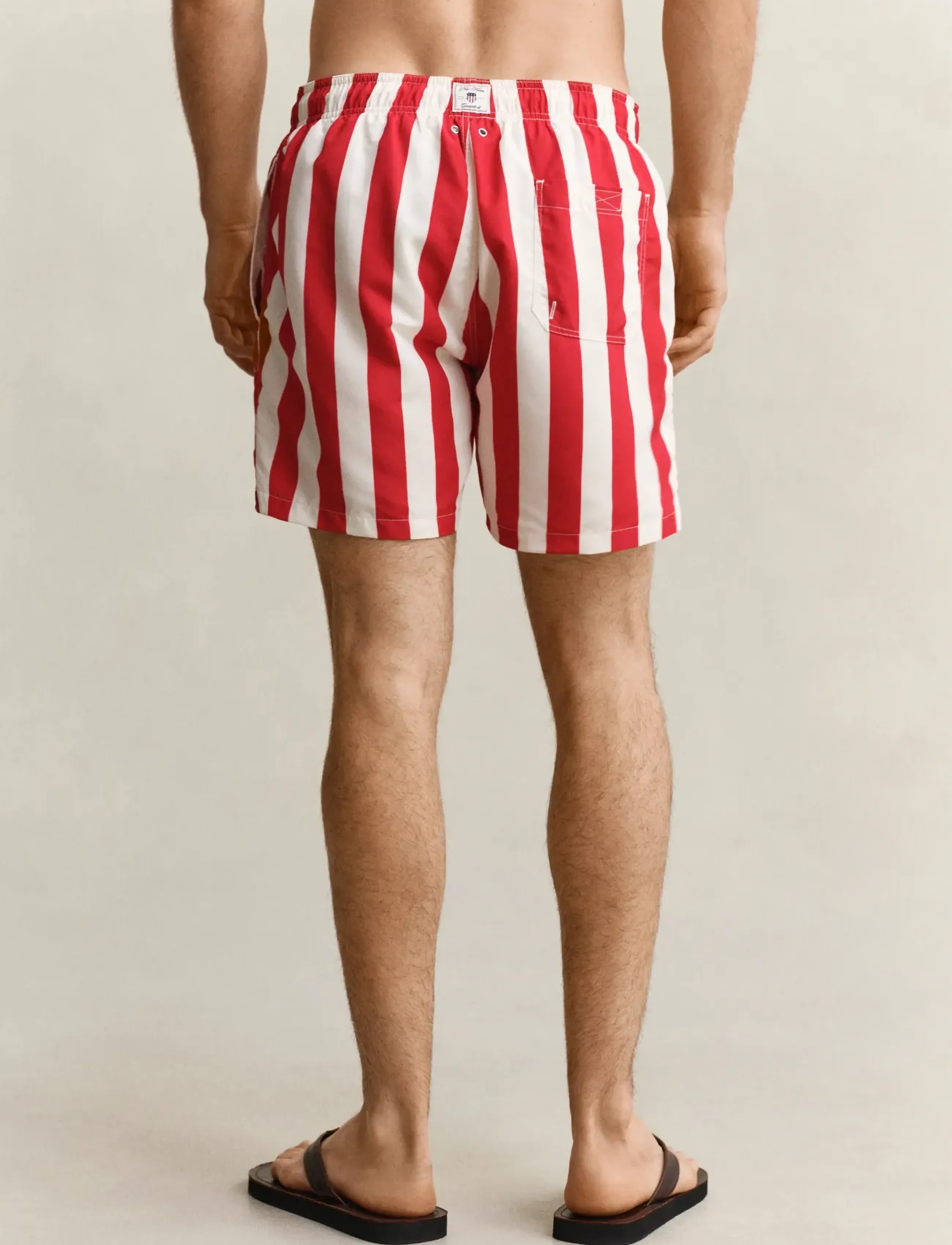 Gant - BLOCK STRIPED SWIM SHORTS - badeshorts - rose red - 2