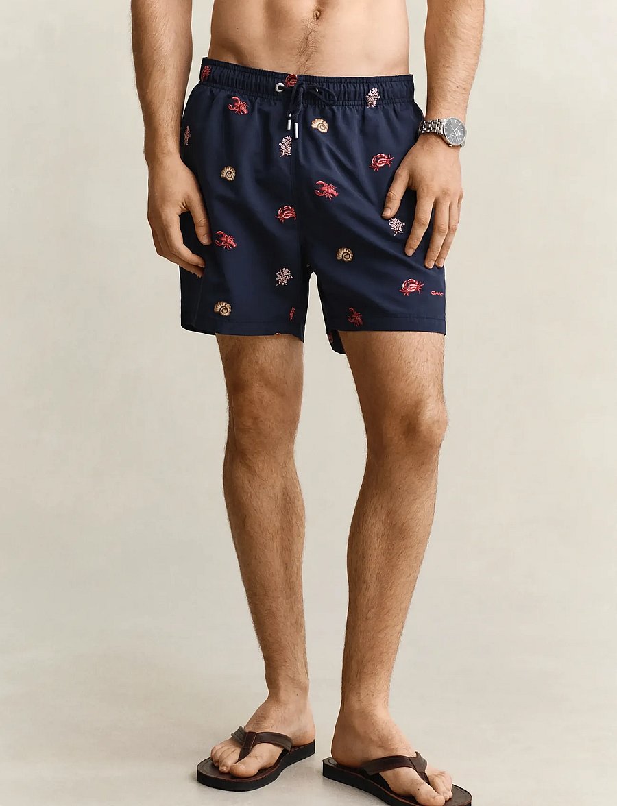 Gant - LOBSTER EMBROIDERY SWIM SHORTS - badehose - marine - 3