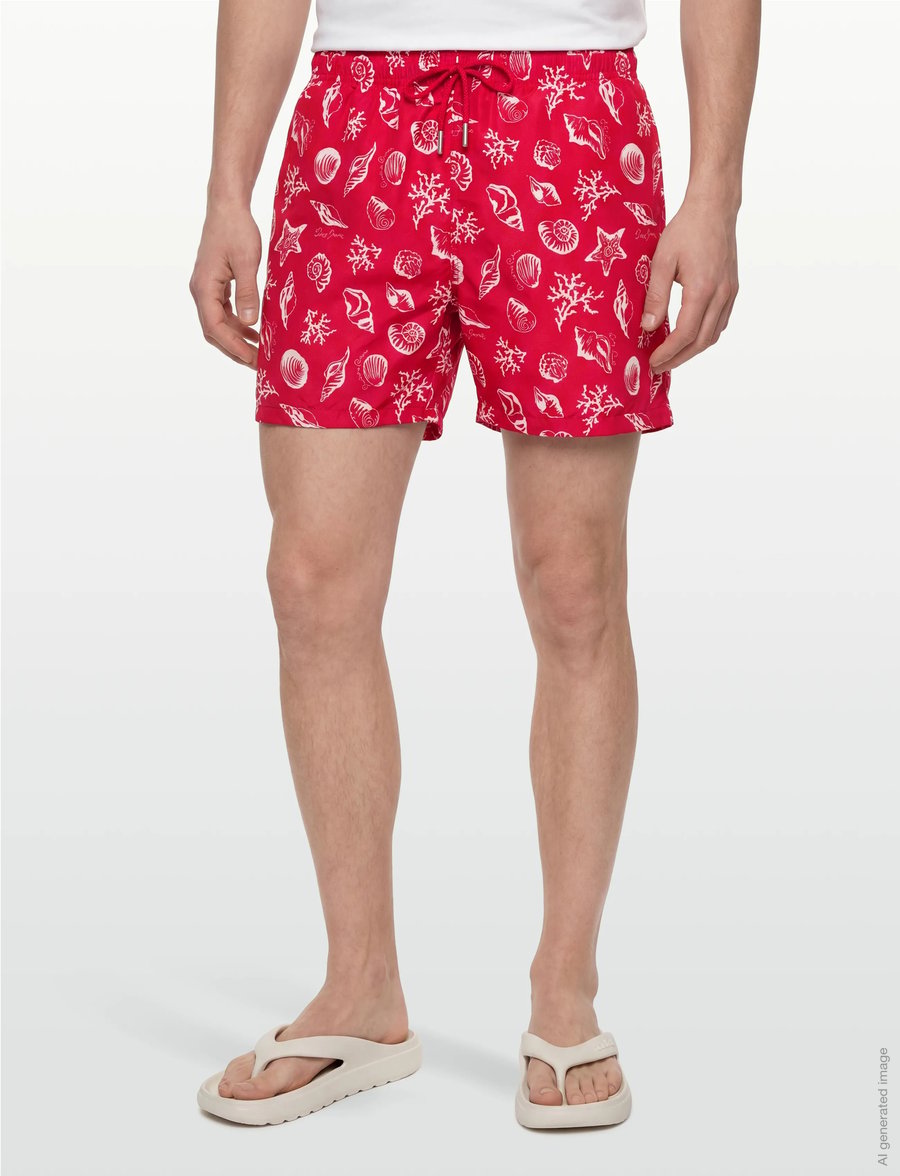 Gant - SEASHELLS PRINT SWIM SHORTS - badeshorts - rose red - 3