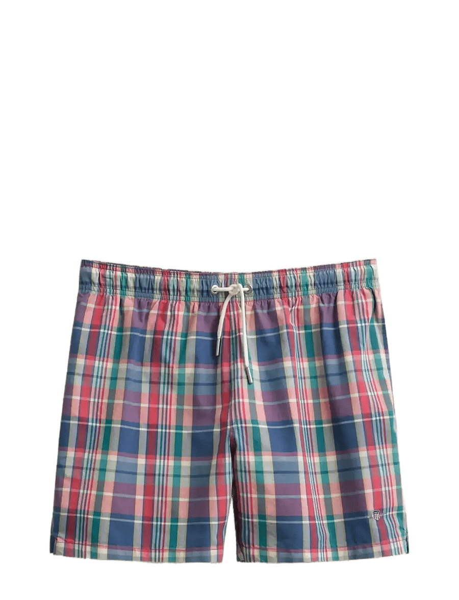 Gant - MADRAS CHECK SWIM SHORTS - badeshorts - rose red - 1