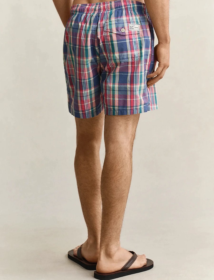 Gant - MADRAS CHECK SWIM SHORTS - badeshorts - rose red - 2
