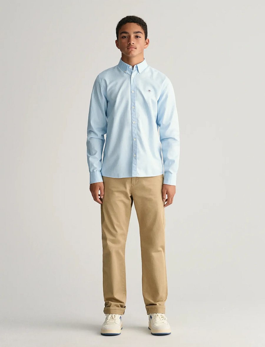 Gant - SHIELD OXFORD BD SHIRT - marškiniai ilgomis rankovėmis - capri blue - 5