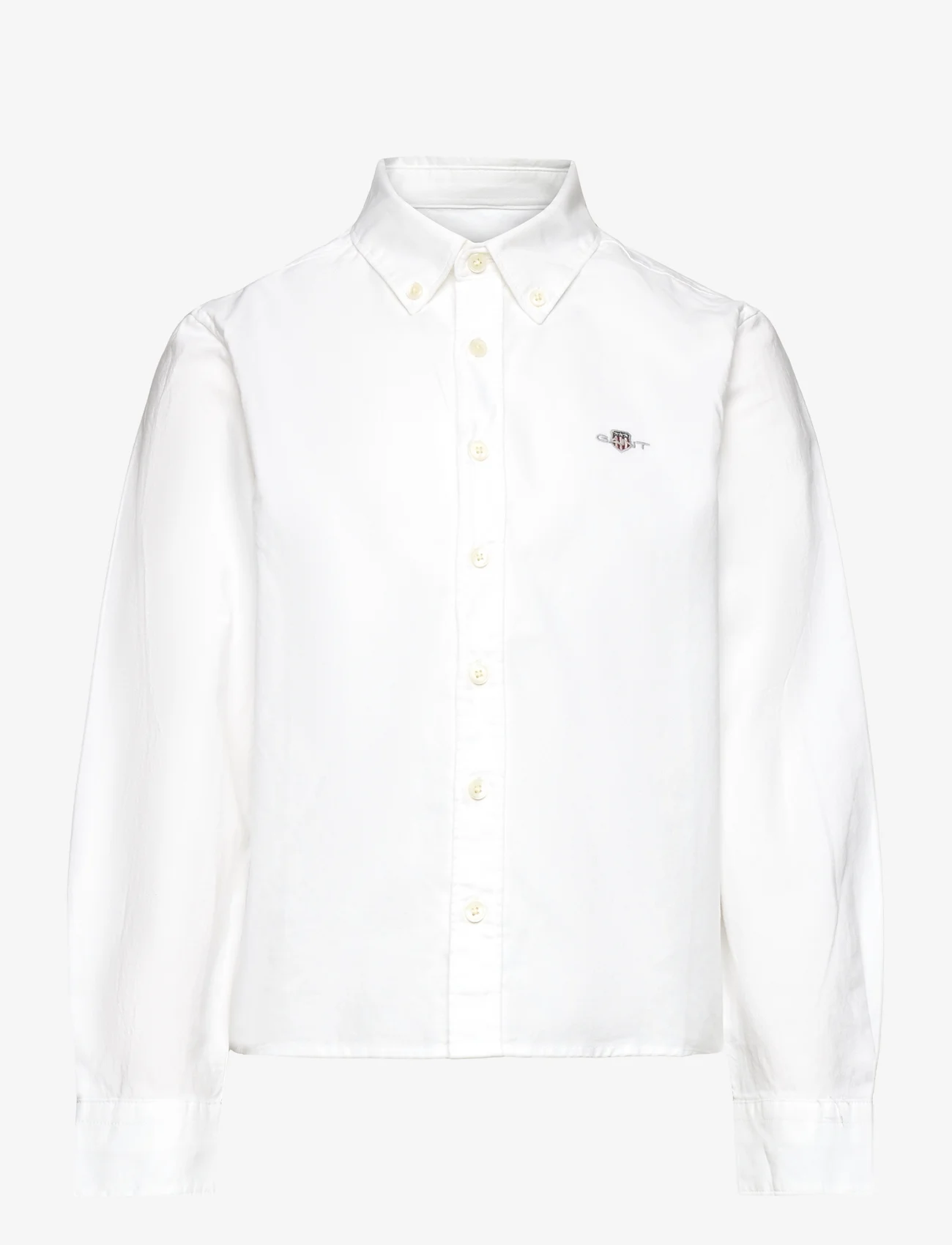 GANT - SHIELD OXFORD BD SHIRT - langermede skjorter - white - 0