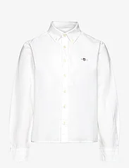 GANT - SHIELD OXFORD BD SHIRT - langermede skjorter - white - 0