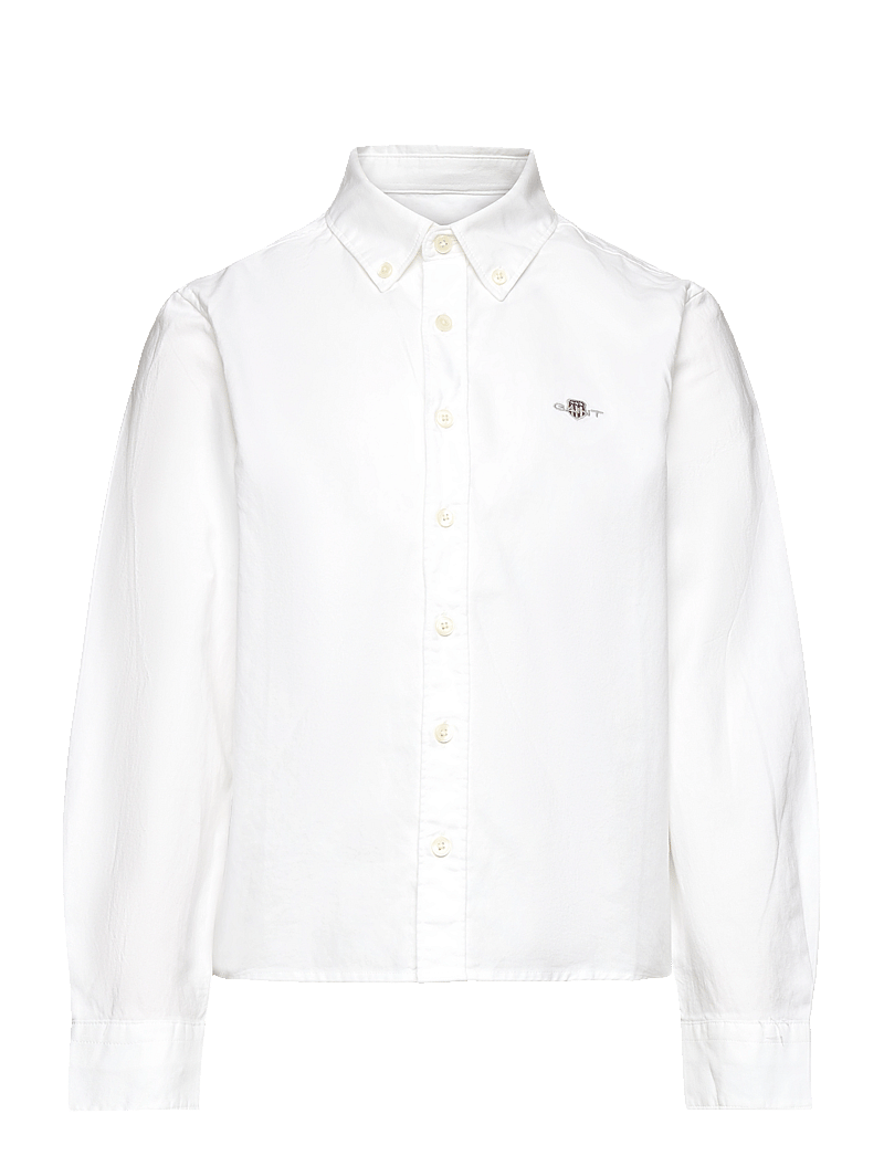 GANT - SHIELD OXFORD BD SHIRT - langärmlige hemden - white - 1