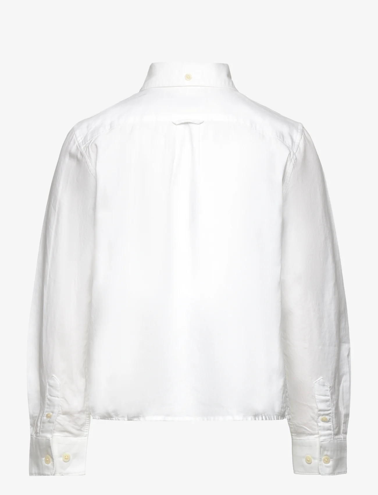 GANT - SHIELD OXFORD BD SHIRT - langermede skjorter - white - 1