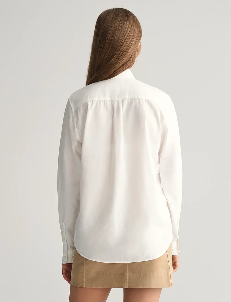 GANT - SHIELD OXFORD BD SHIRT - langärmlige hemden - white - 3